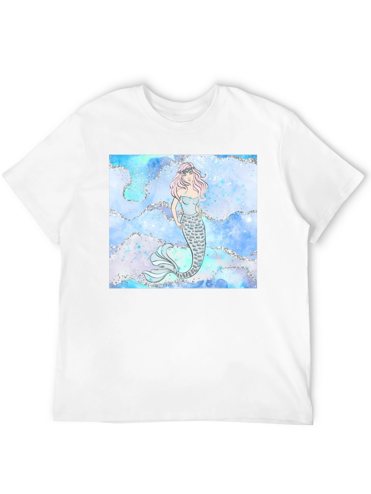 Mermaid Graphic Black T-Shirt