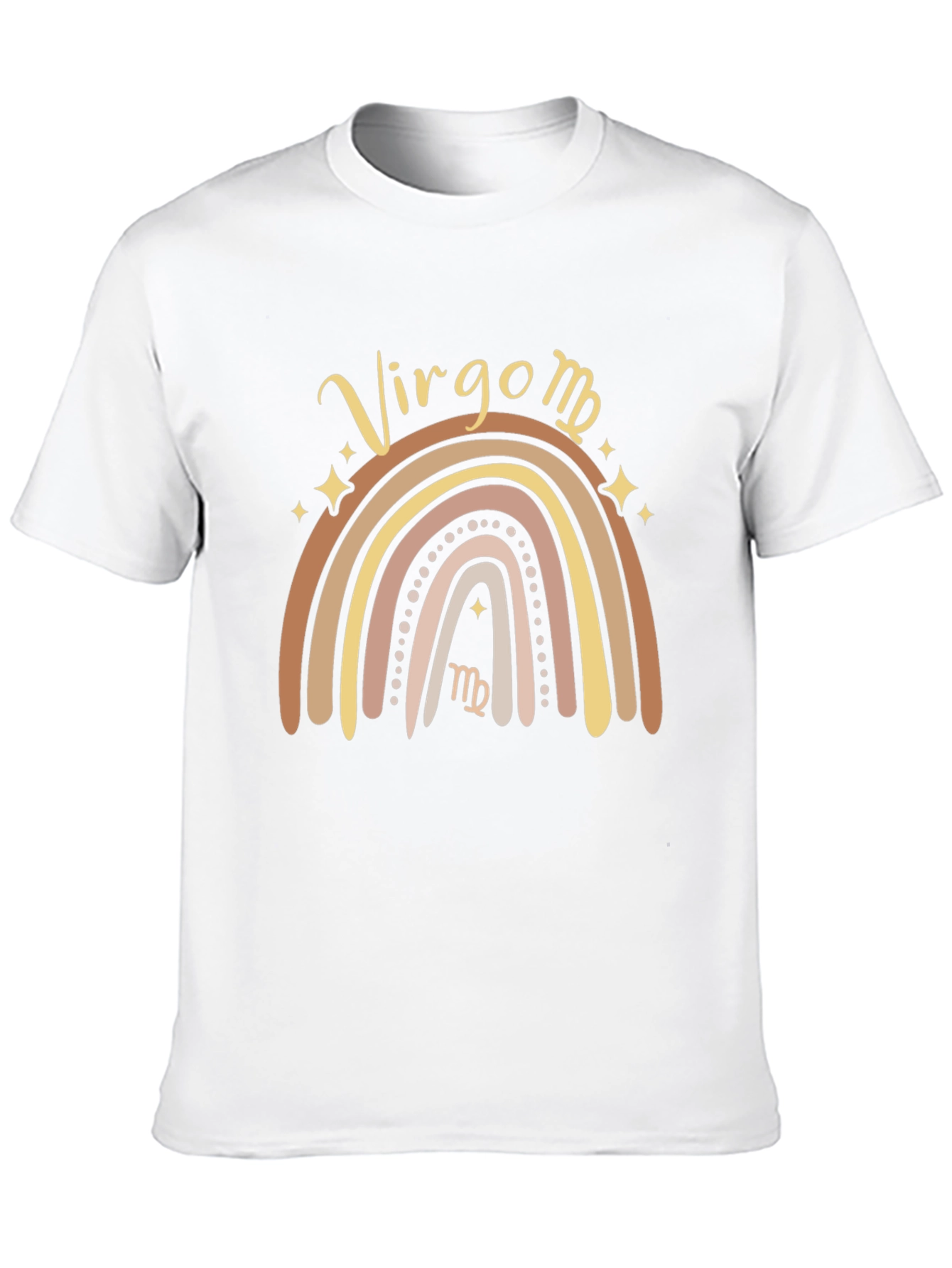 Virgo Zodiac Sign Rainbow Graphic T-Shirt