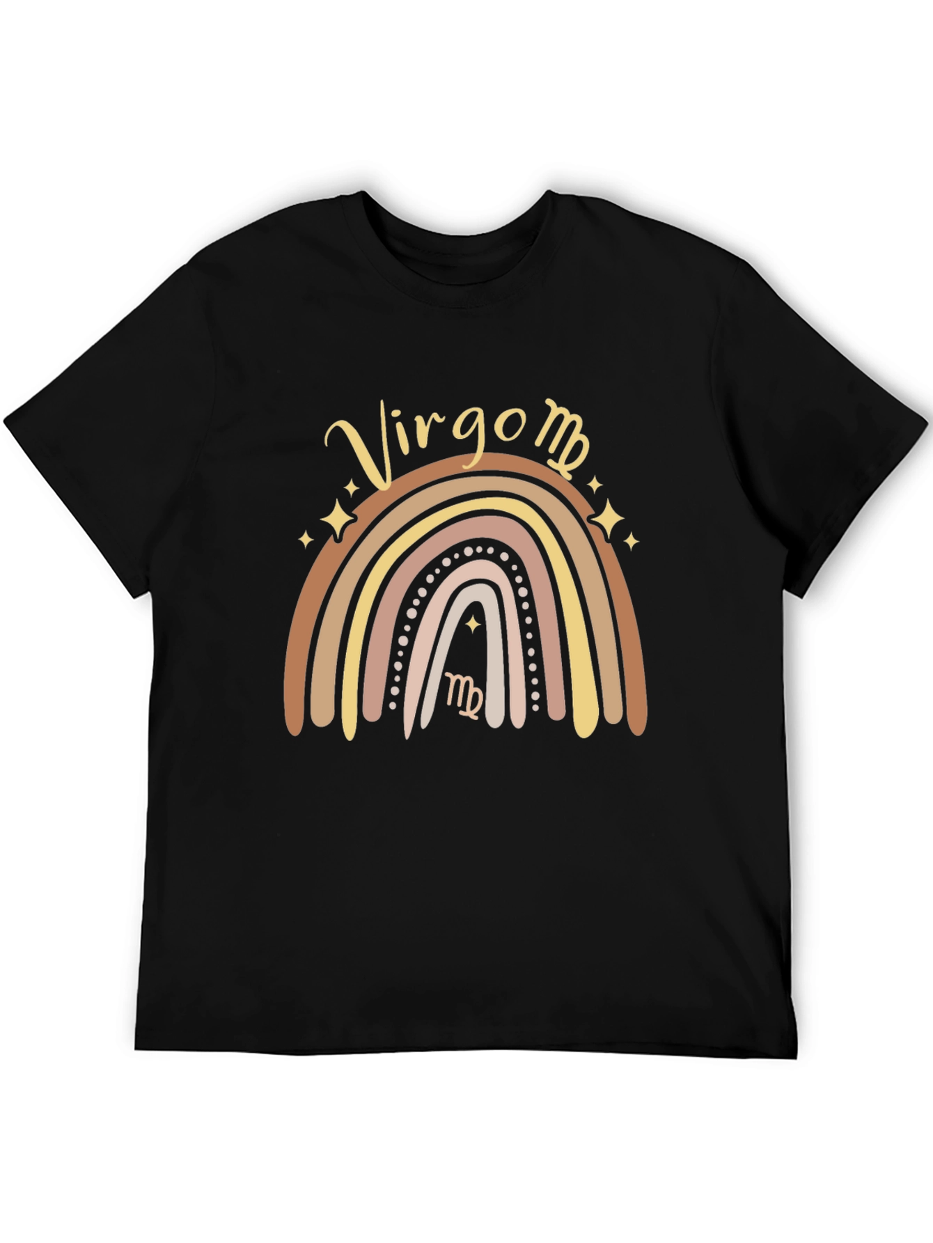 Virgo Zodiac Sign Rainbow Graphic T-Shirt