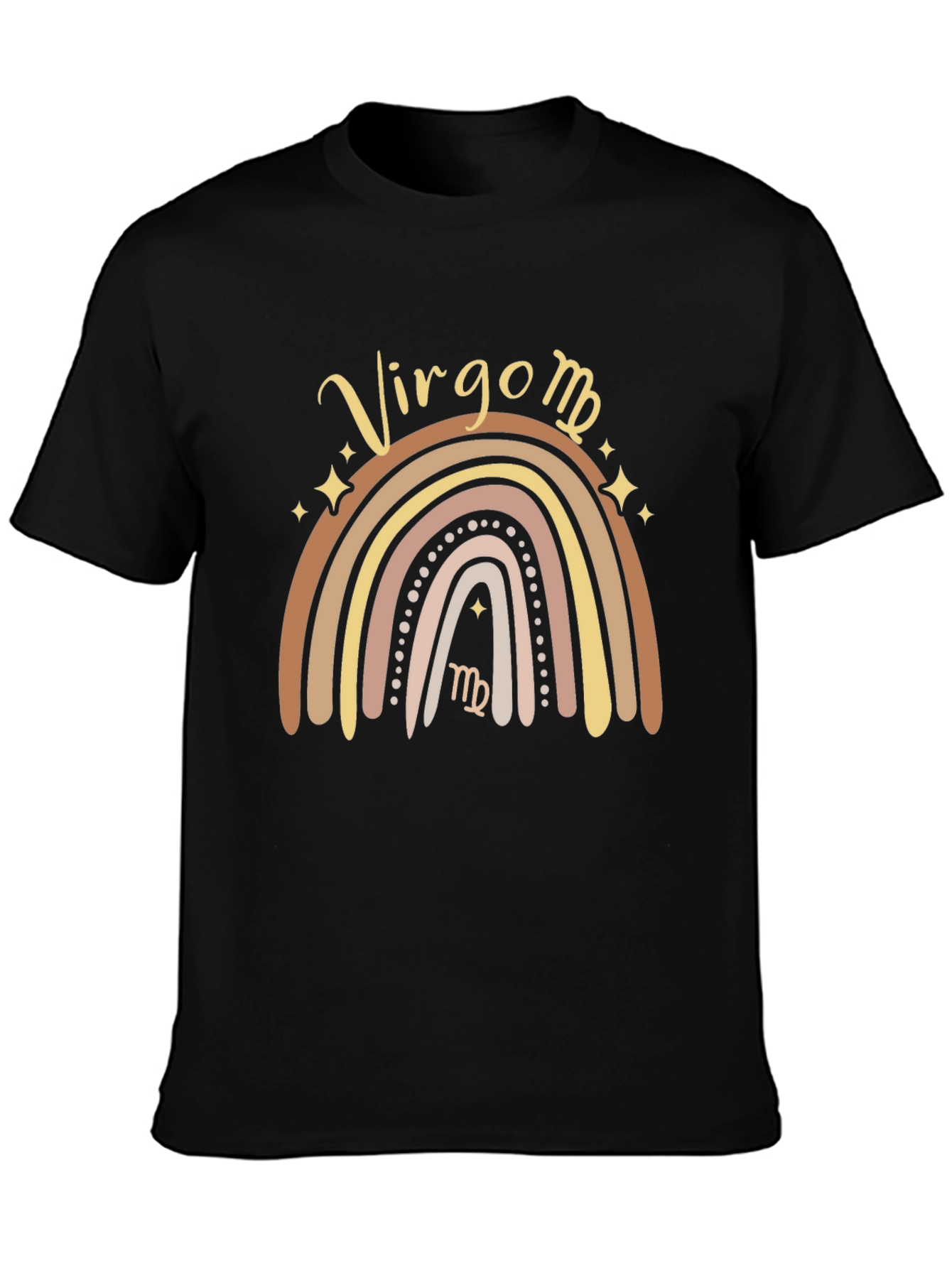 Virgo Zodiac Sign Rainbow Graphic T-Shirt