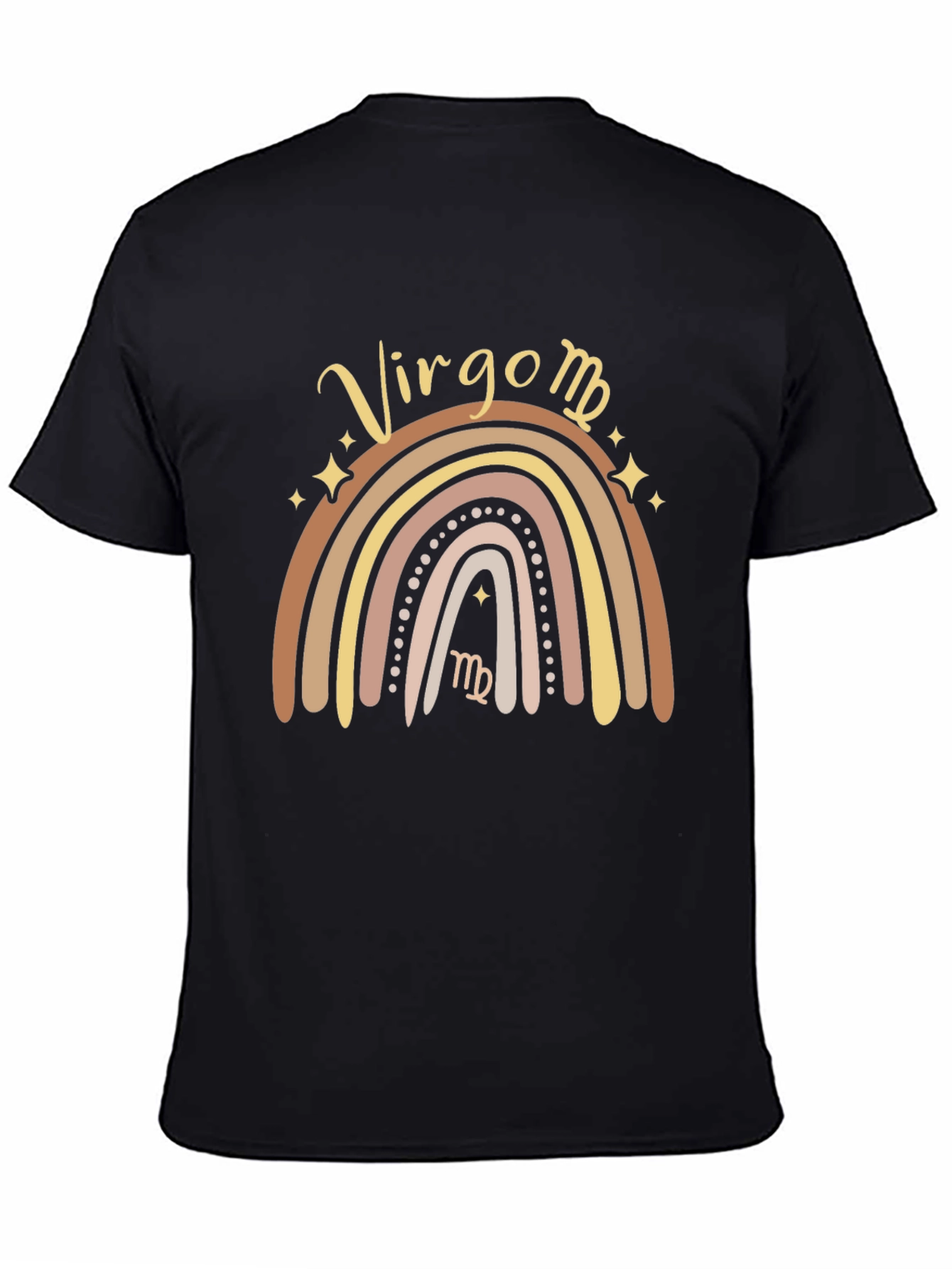 Virgo Zodiac Sign Rainbow Graphic T-Shirt