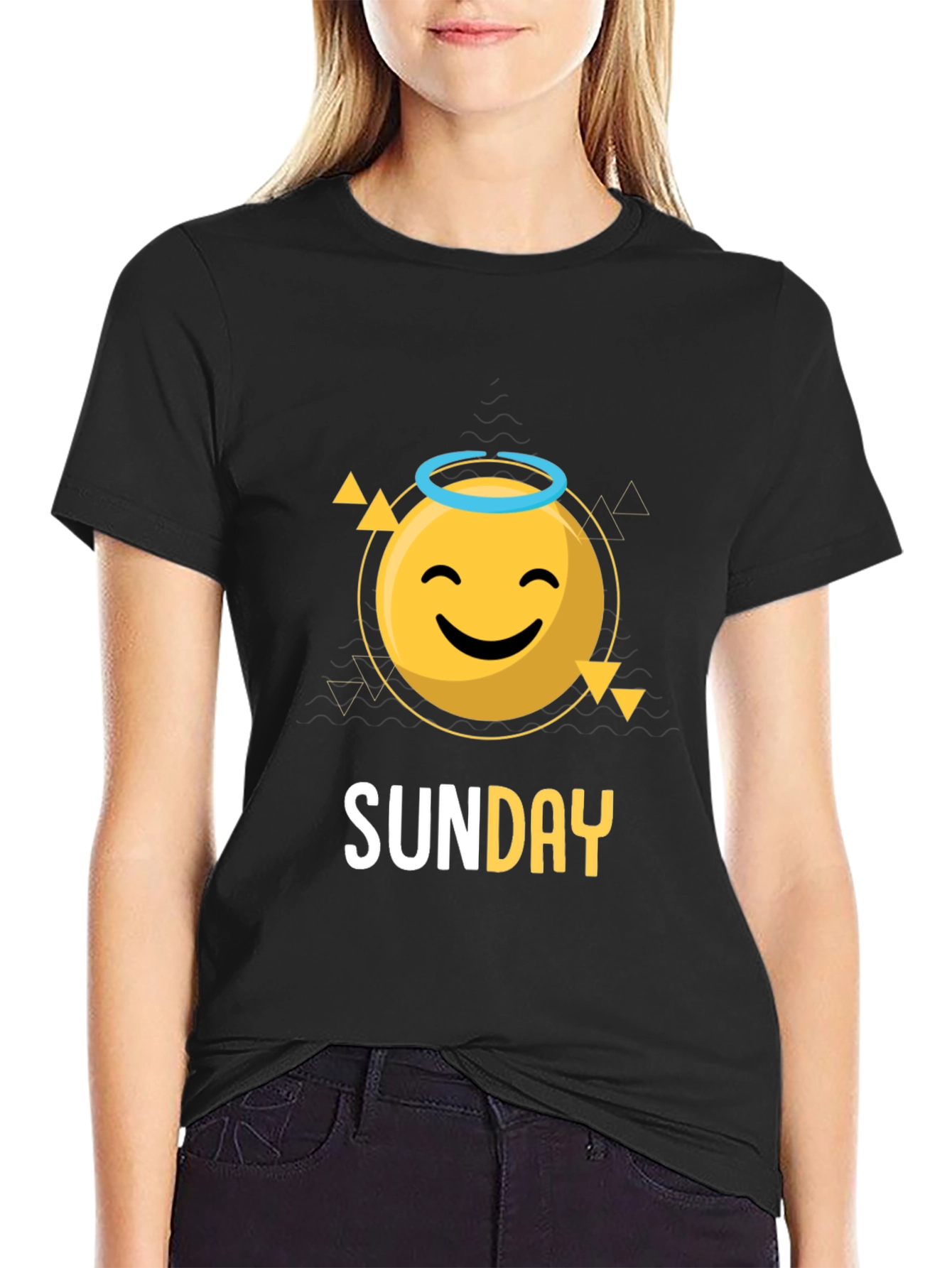 Sunday Smiley Face Graphic Tee - Casual Cool