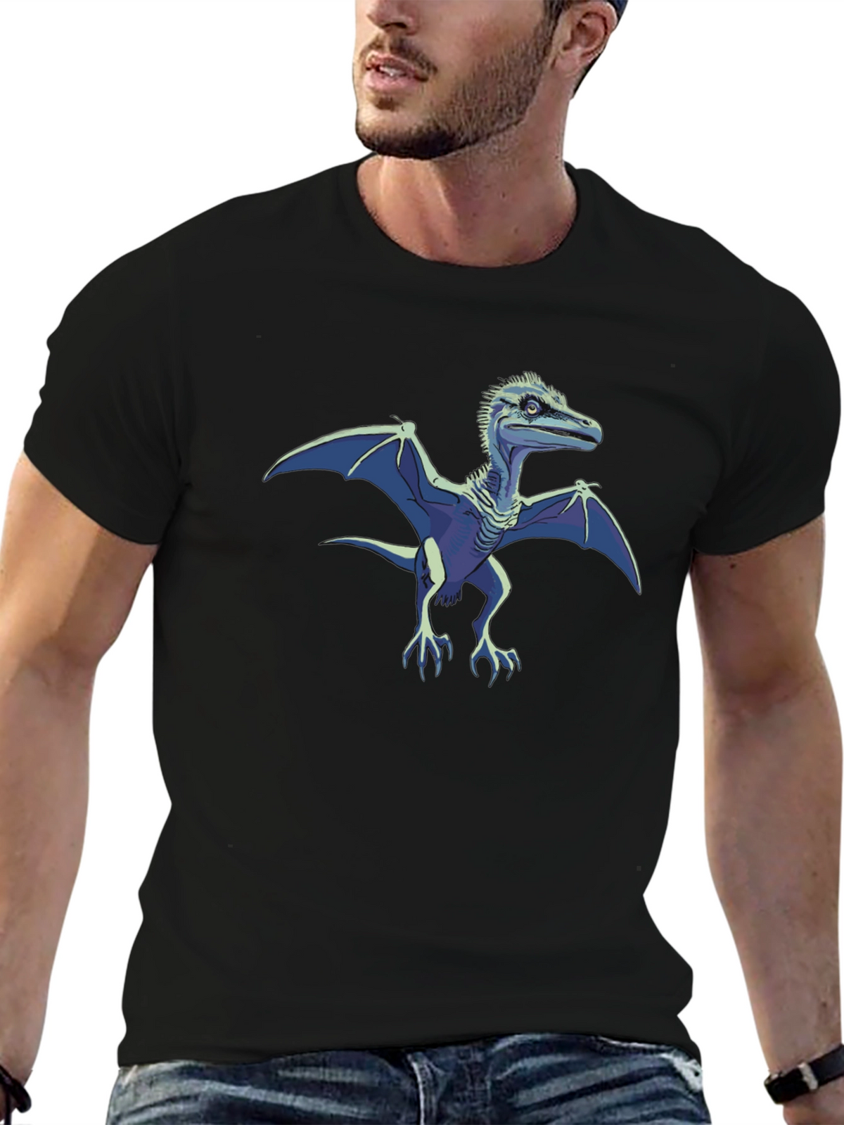 Cool Dinosaur Pterodactyl Graphic Tee