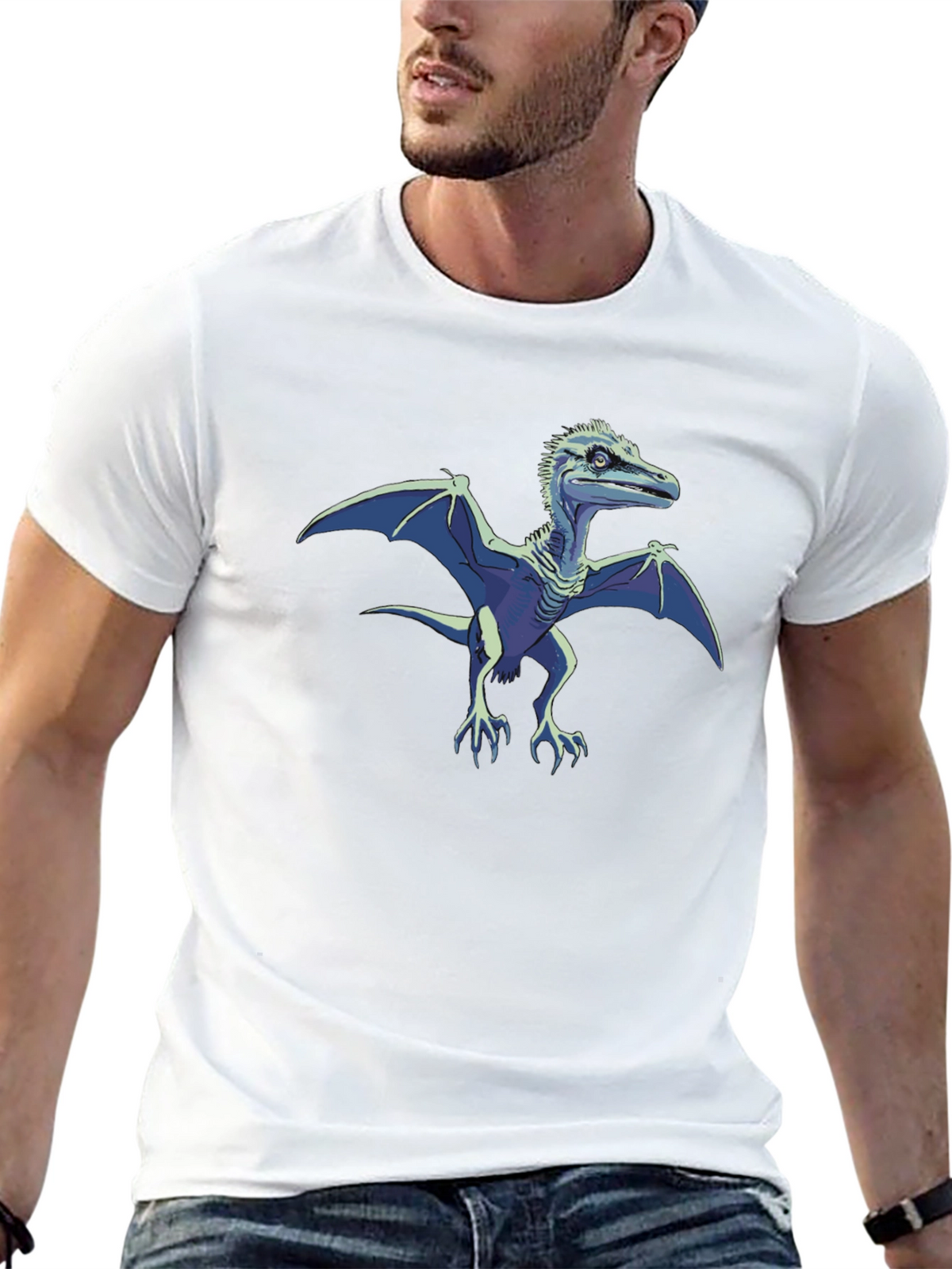 Cool Dinosaur Pterodactyl Graphic Tee
