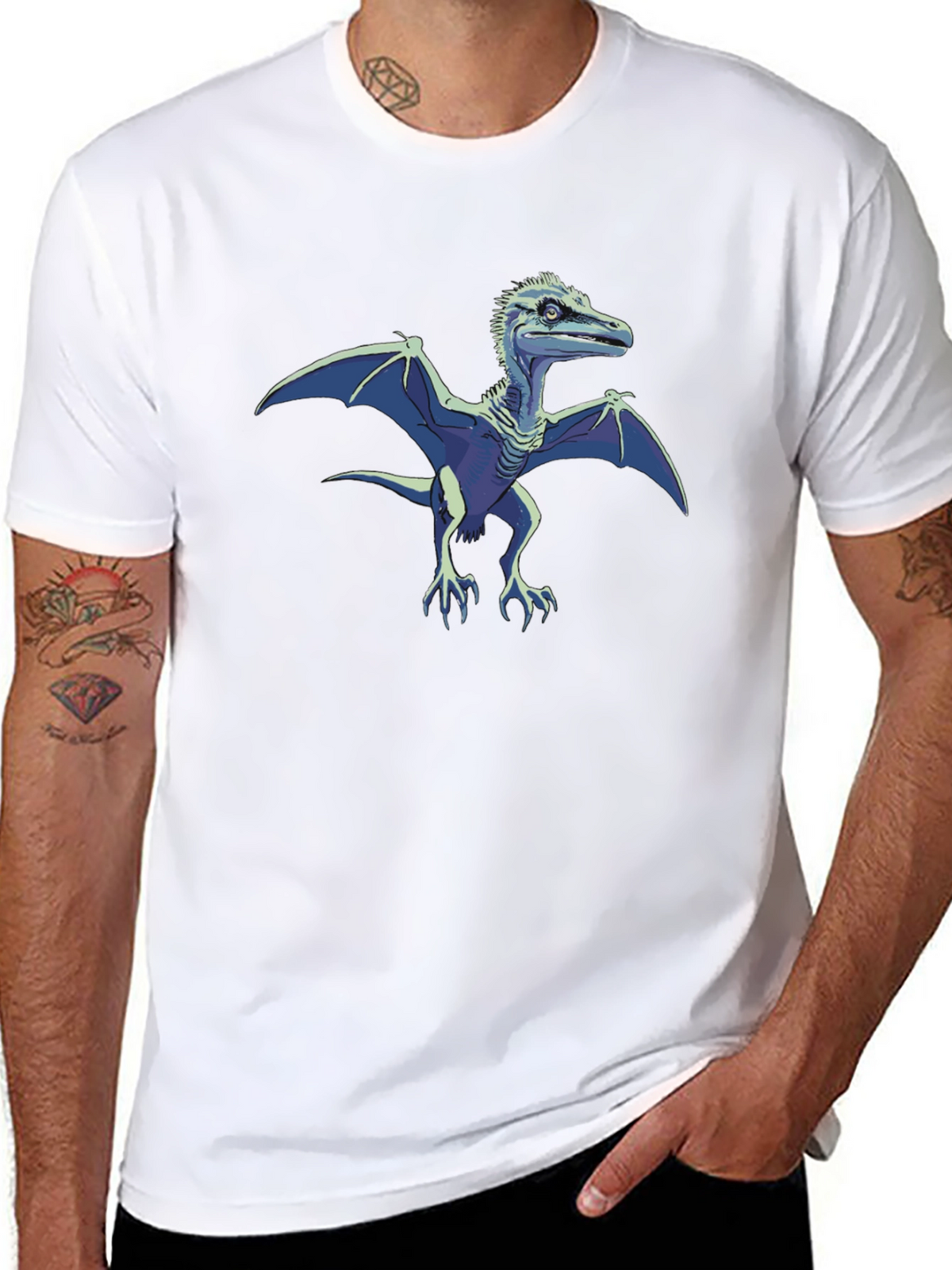 Cool Dinosaur Pterodactyl Graphic Tee