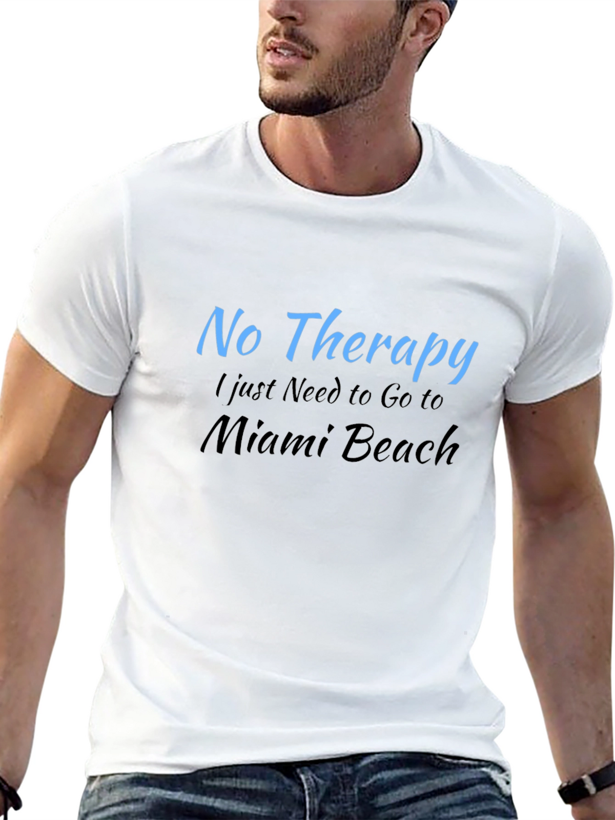Miami Beach Therapy T-Shirt | Soft Cotton Tee