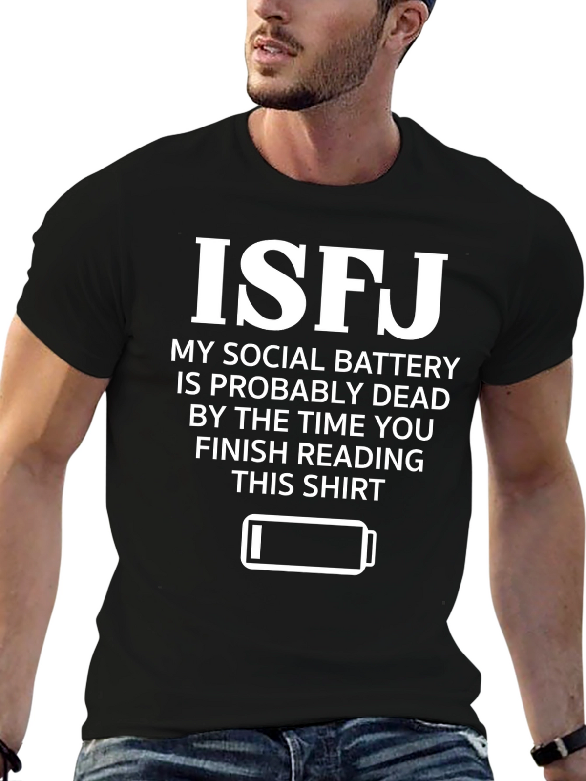 ISFJ Social Battery T-Shirt - Introvert Humor