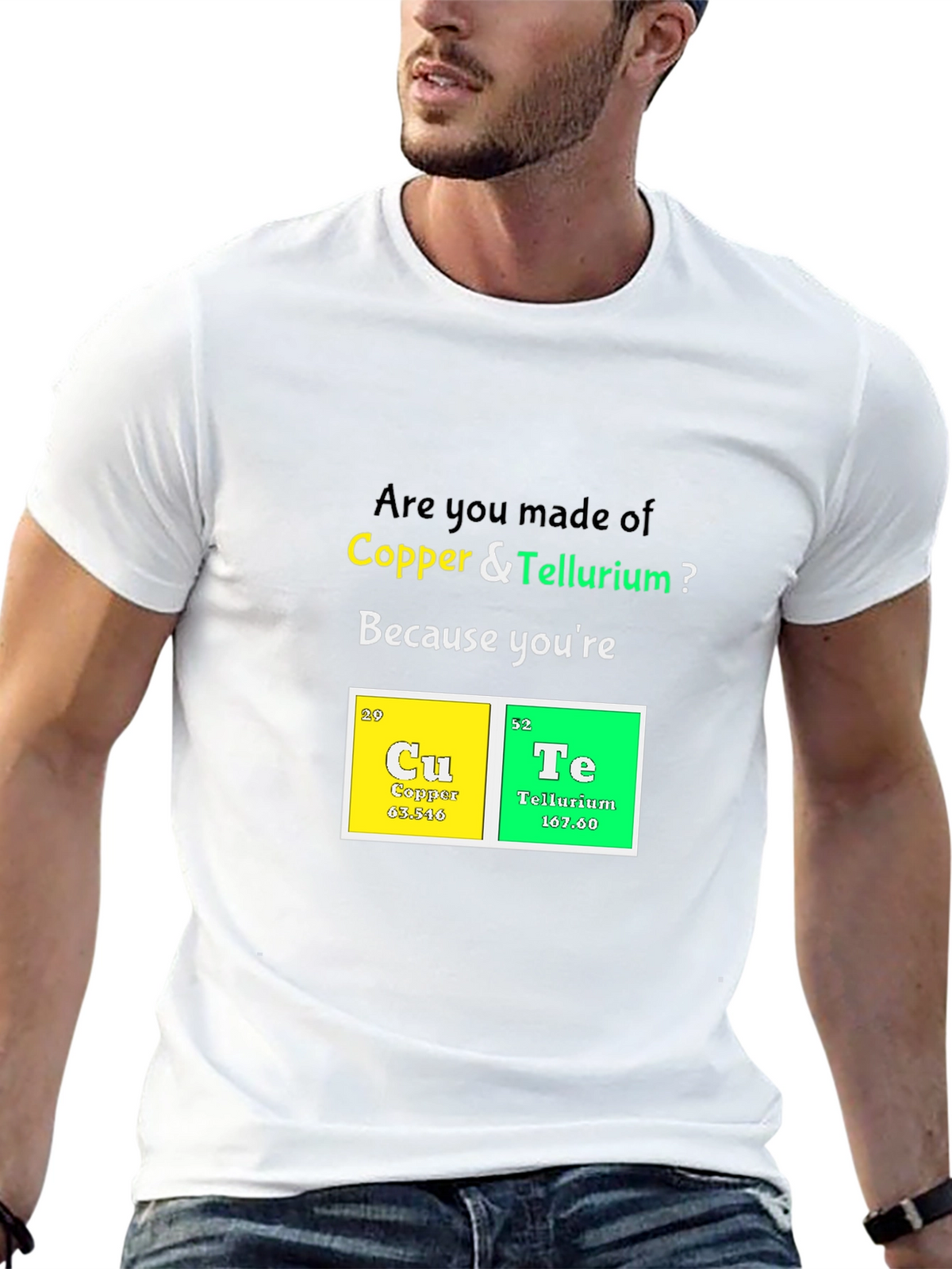 CuTe Chemistry Pun T-Shirt: Periodic Table Romance