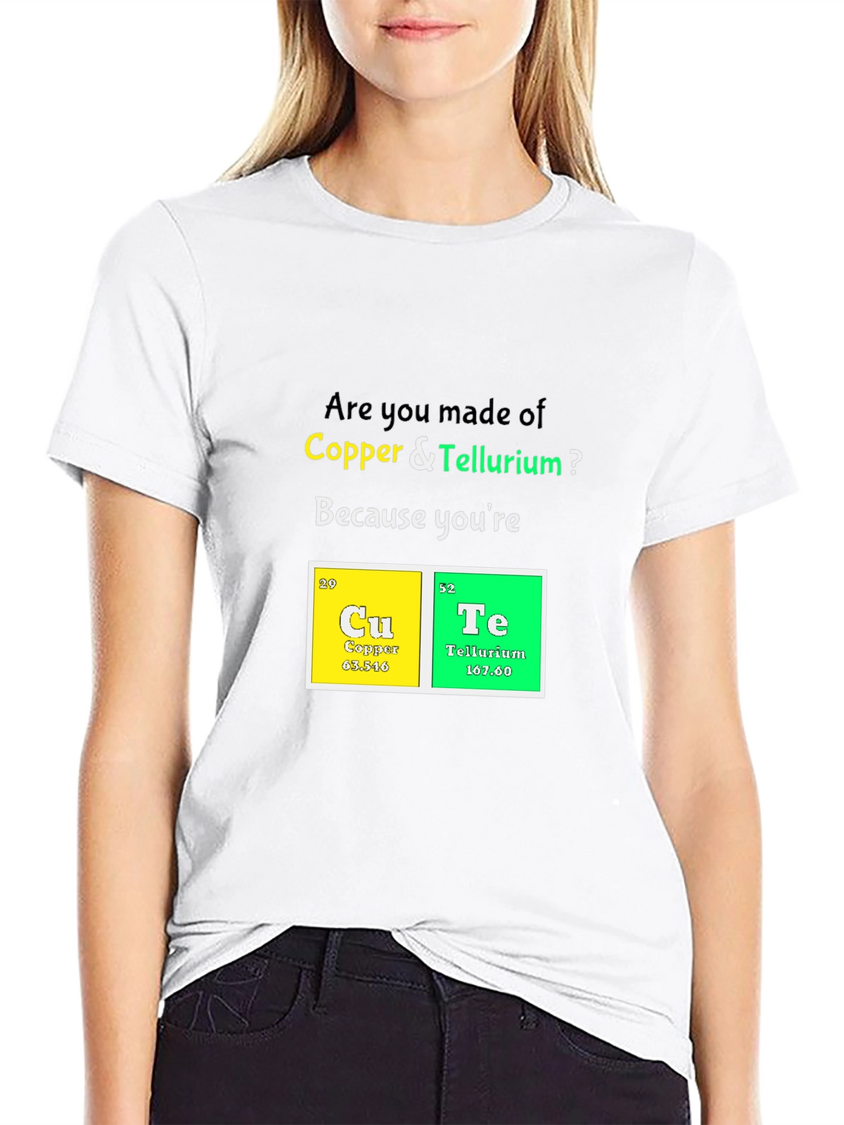 CuTe Chemistry Pun T-Shirt: Periodic Table Romance