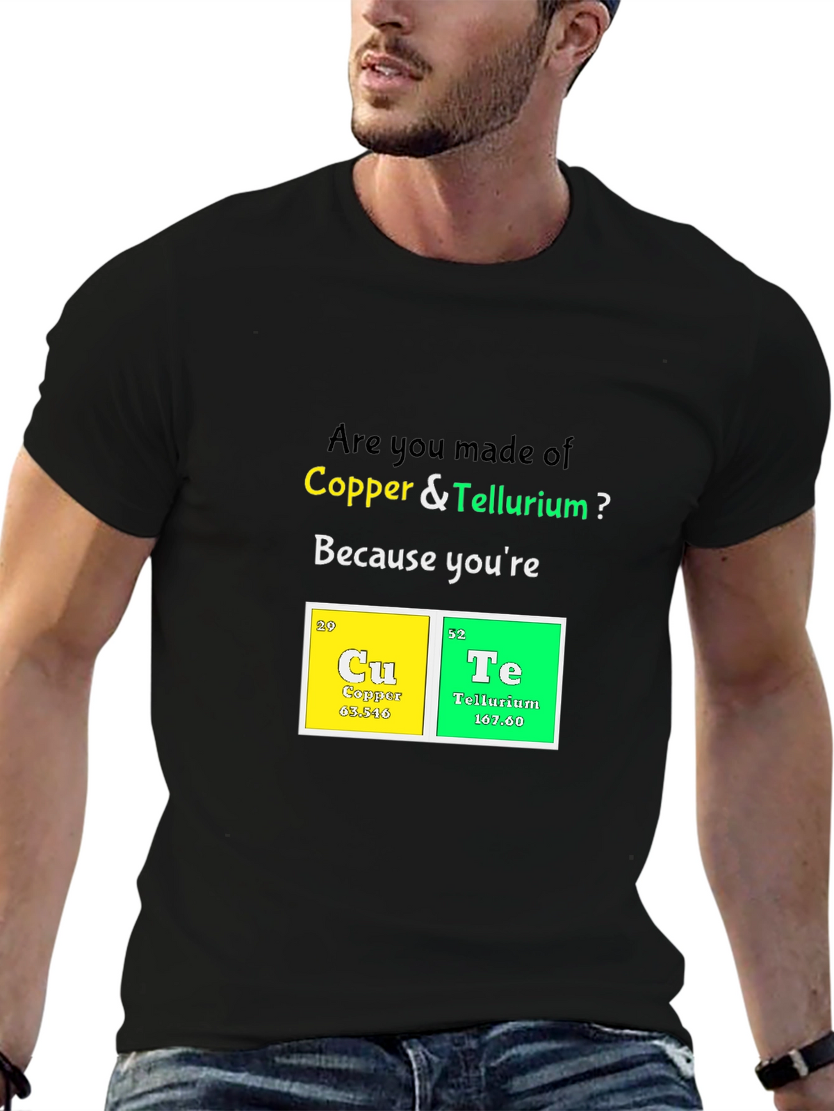 CuTe Chemistry Pun T-Shirt: Periodic Table Romance