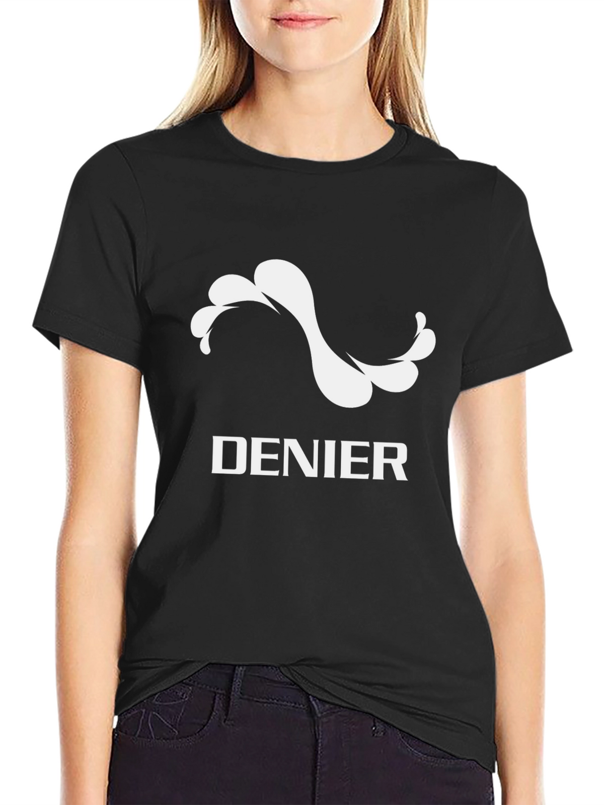 Denier Graphic Tee - Stylish Black Cotton T-Shirt