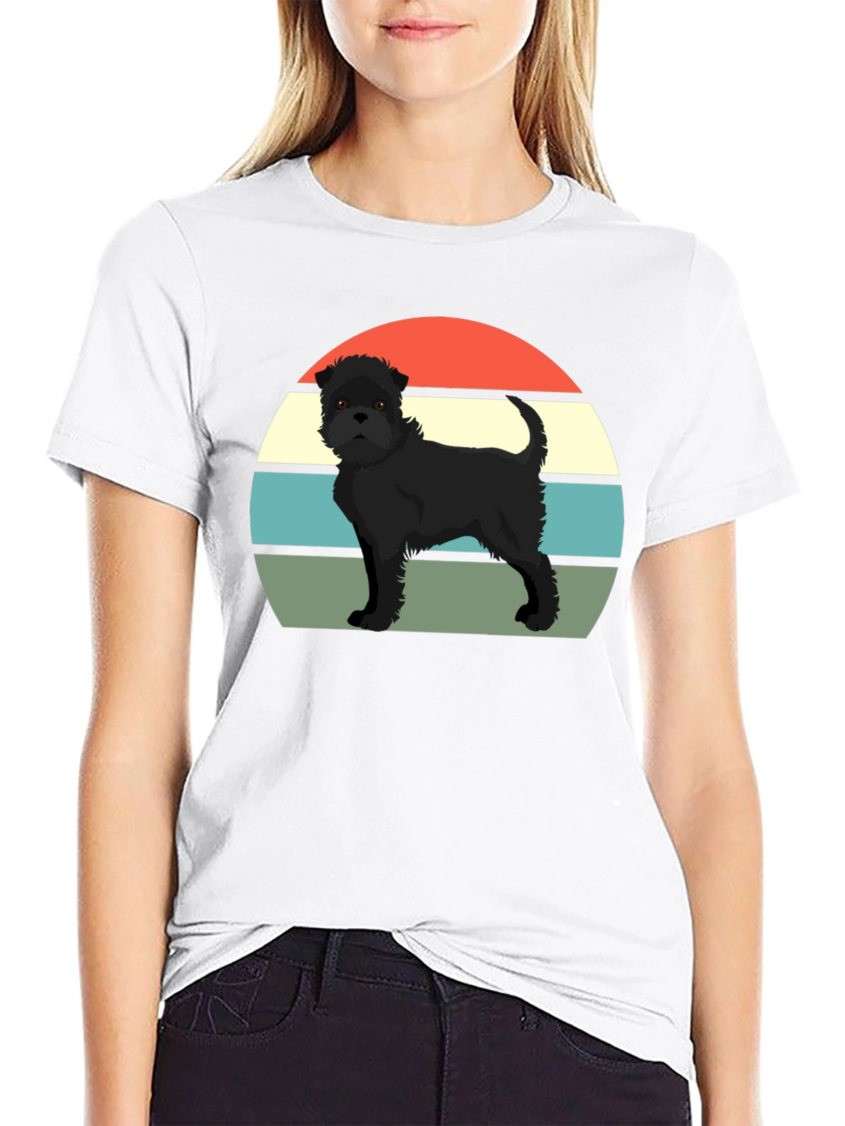 Retro Dog T-Shirt - Black