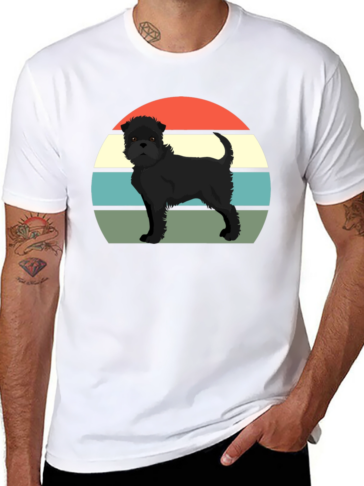 Retro Dog T-Shirt - Black