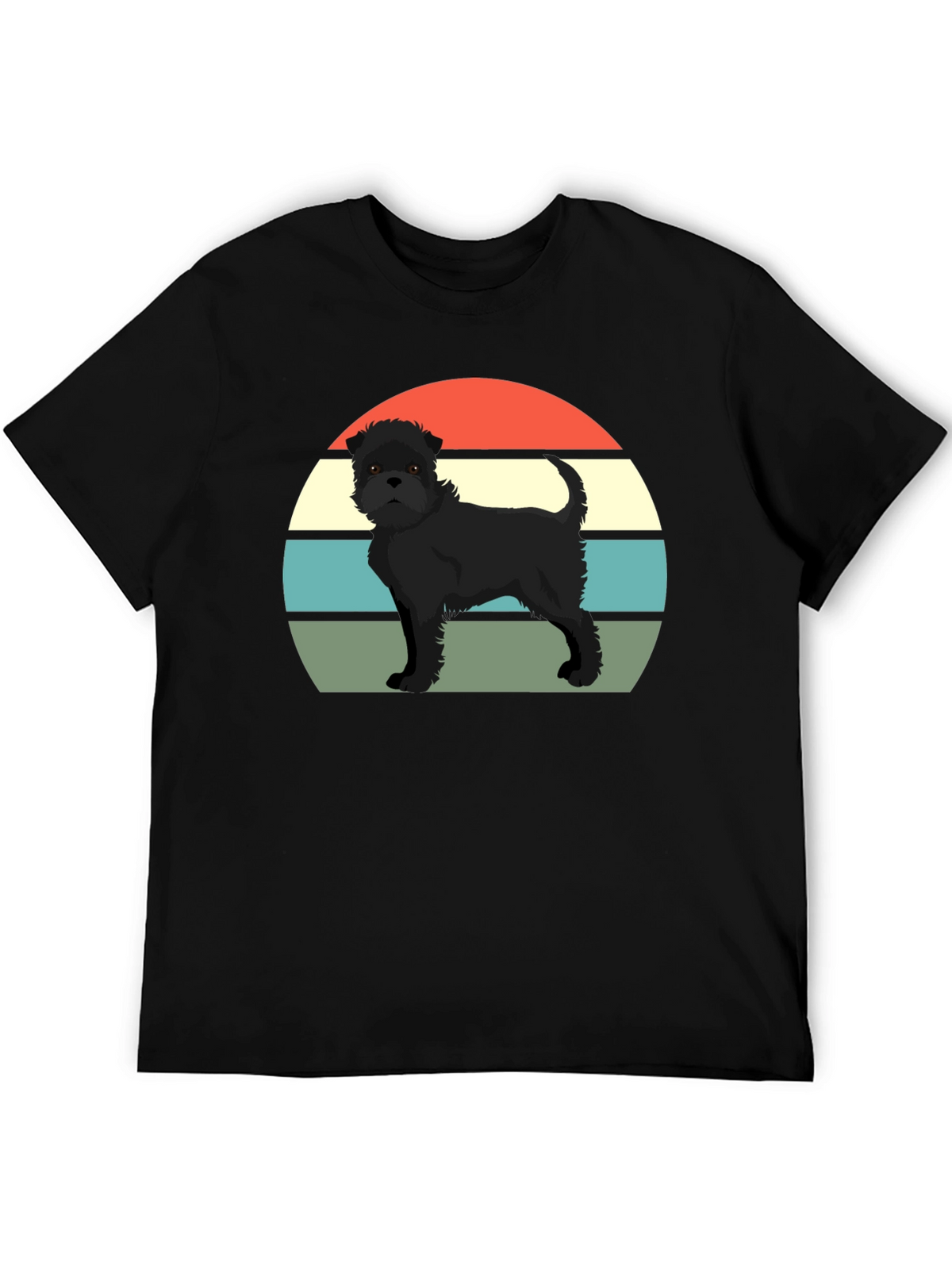 Retro Dog T-Shirt - Black