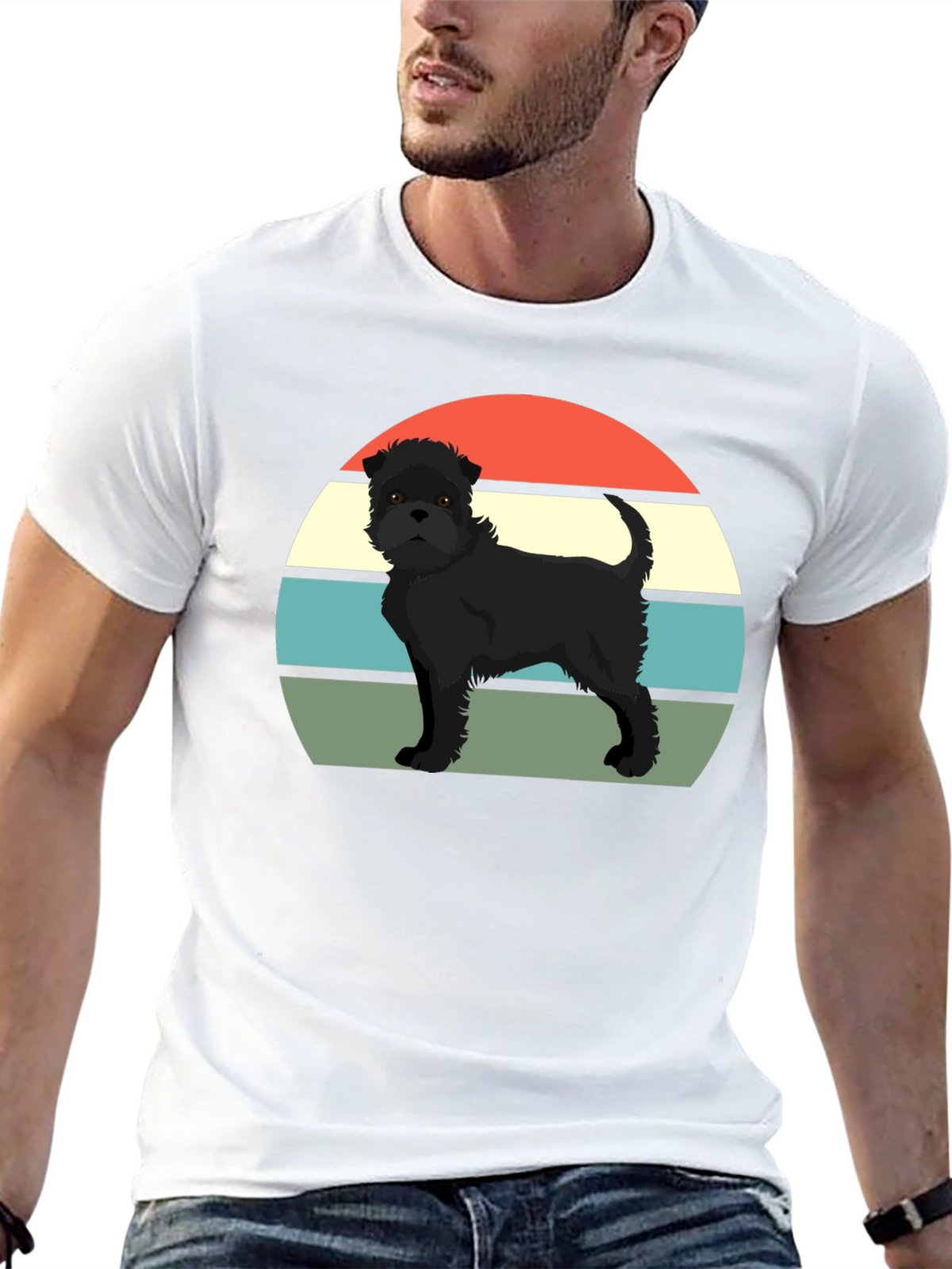 Retro Dog T-Shirt - Black