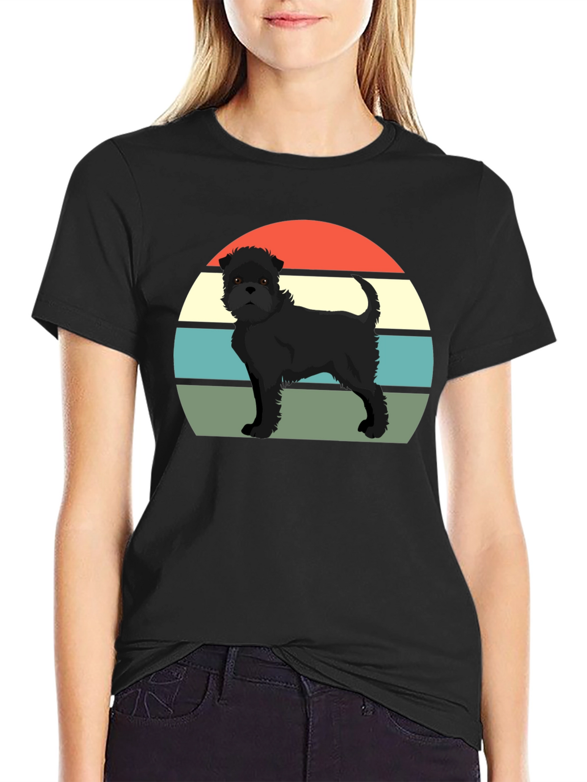 Retro Dog T-Shirt - Black