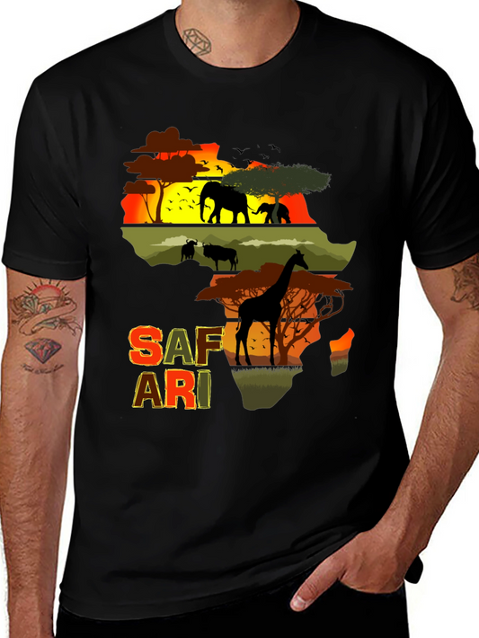 Safari Adventure T-Shirt - Africa Wildlife Graphic Tee