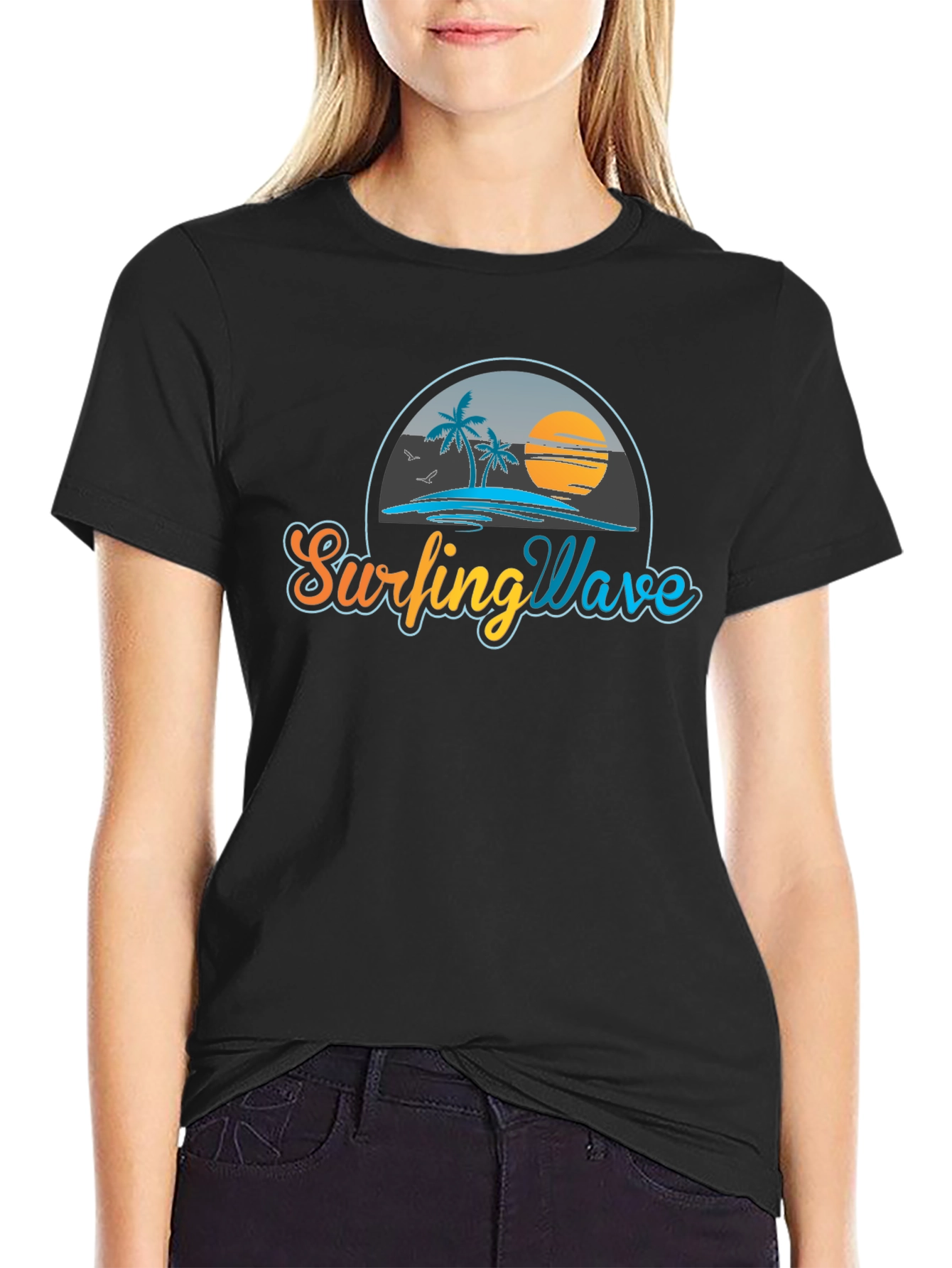 Surfing Wave T-Shirt - Beach Graphic Tee