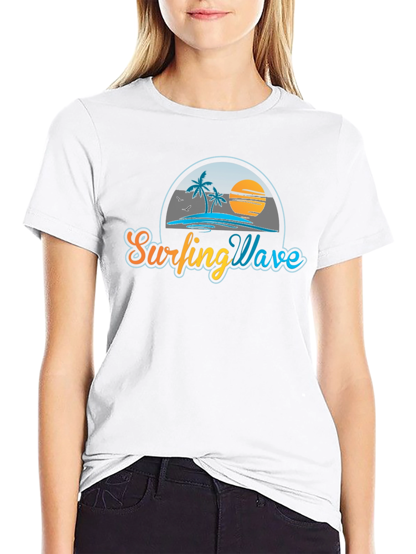 Surfing Wave T-Shirt - Beach Graphic Tee