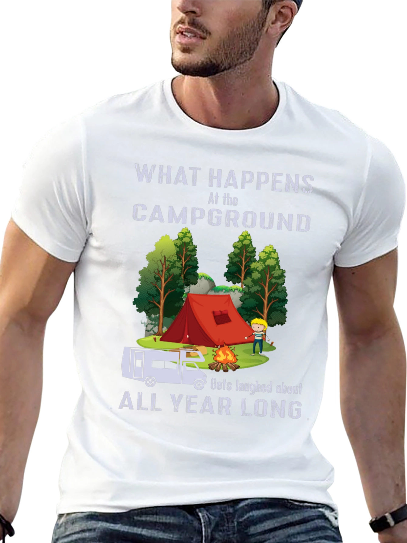 Campground Laughs T-Shirt - Camping Humor Tee