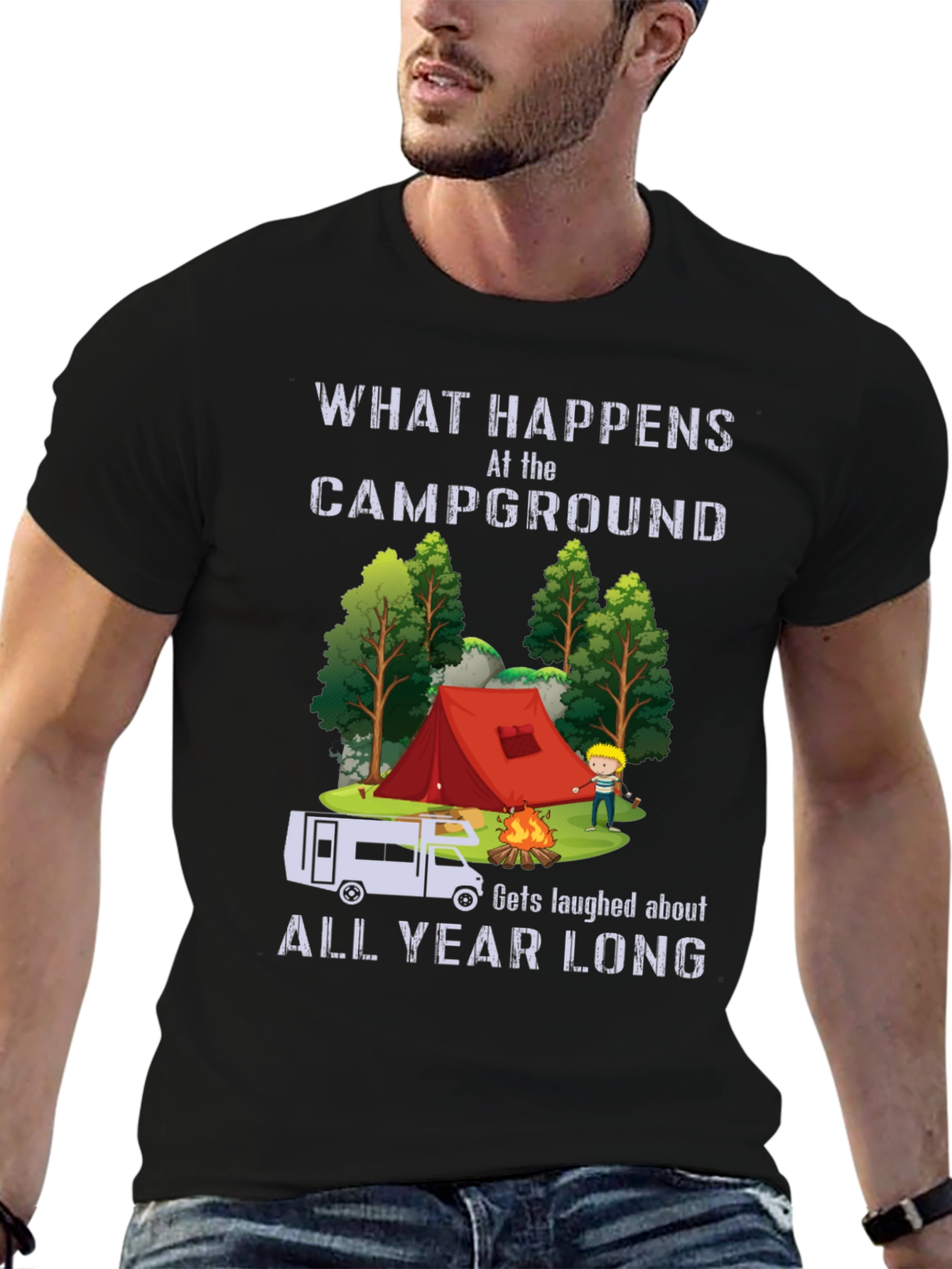 Campground Laughs T-Shirt - Camping Humor Tee