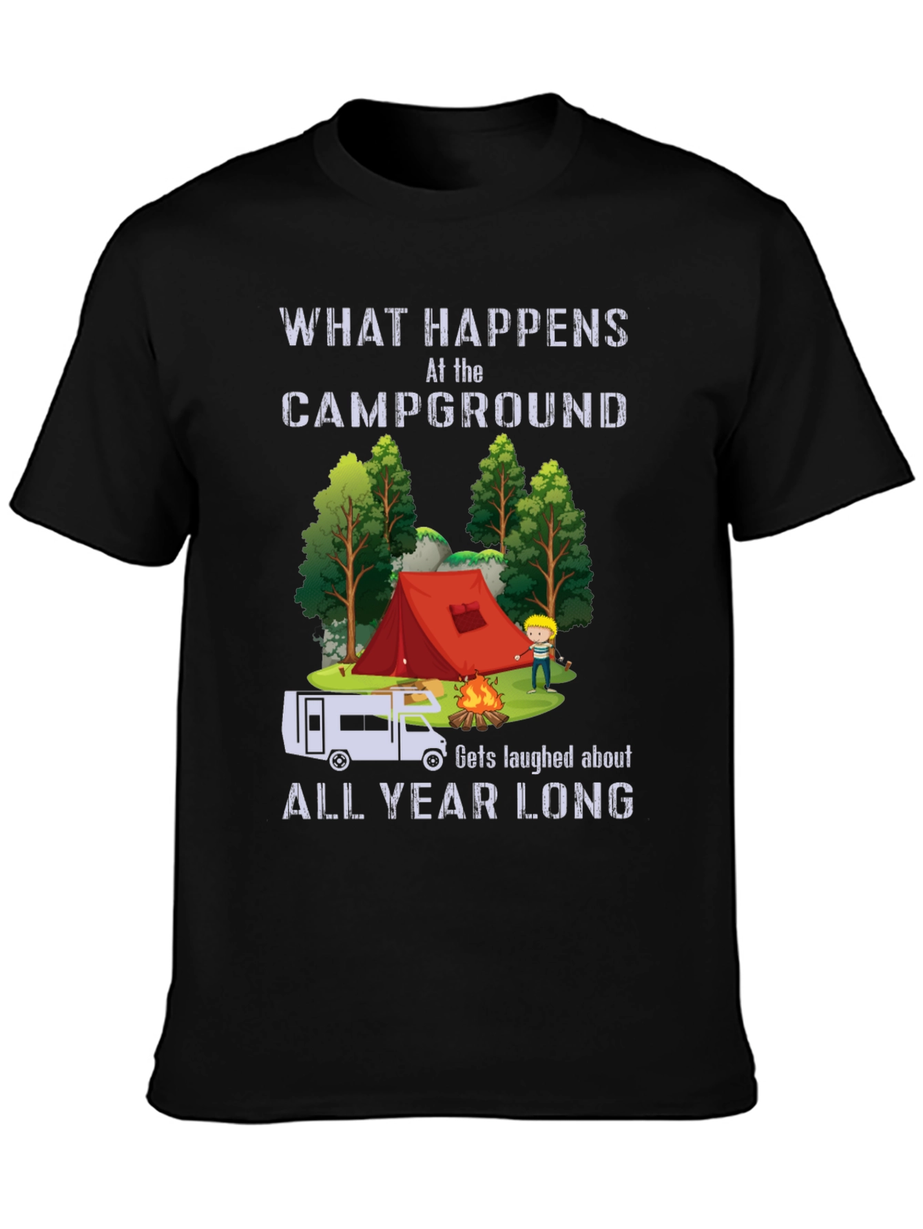 Campground Laughs T-Shirt - Camping Humor Tee