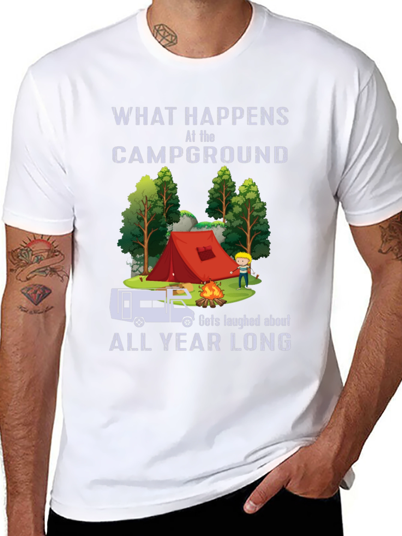 Campground Laughs T-Shirt - Camping Humor Tee