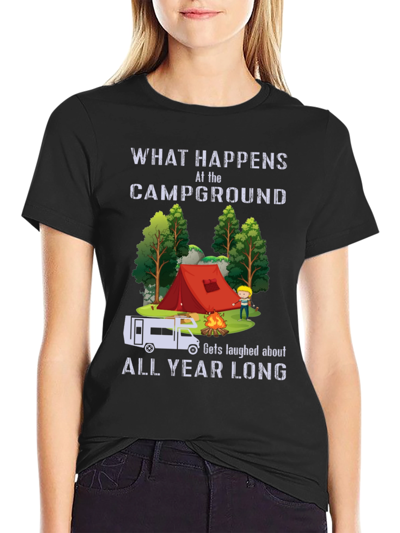 Campground Laughs T-Shirt - Camping Humor Tee