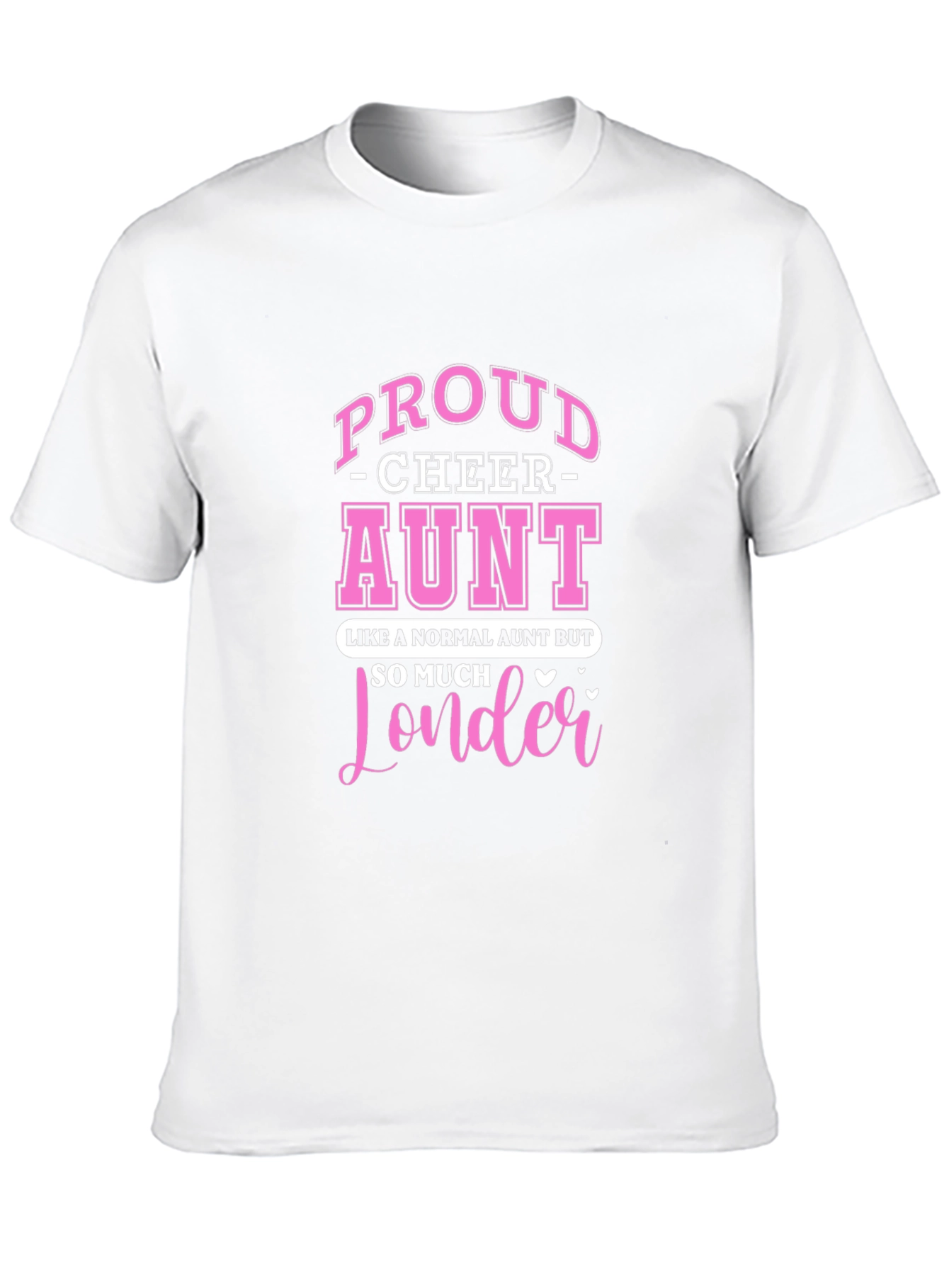 Proud Cheer Aunt Black T-Shirt