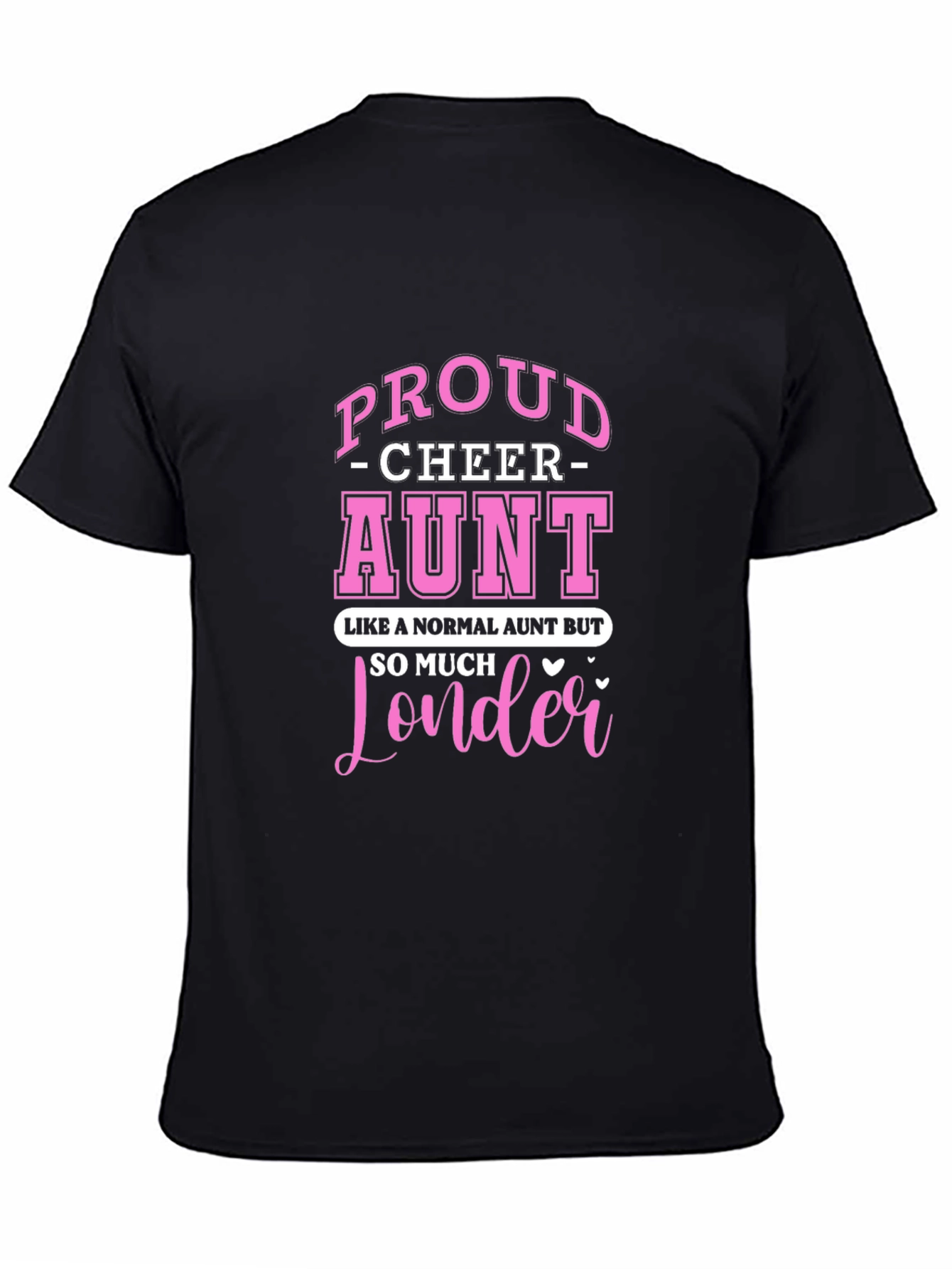 Proud Cheer Aunt Black T-Shirt
