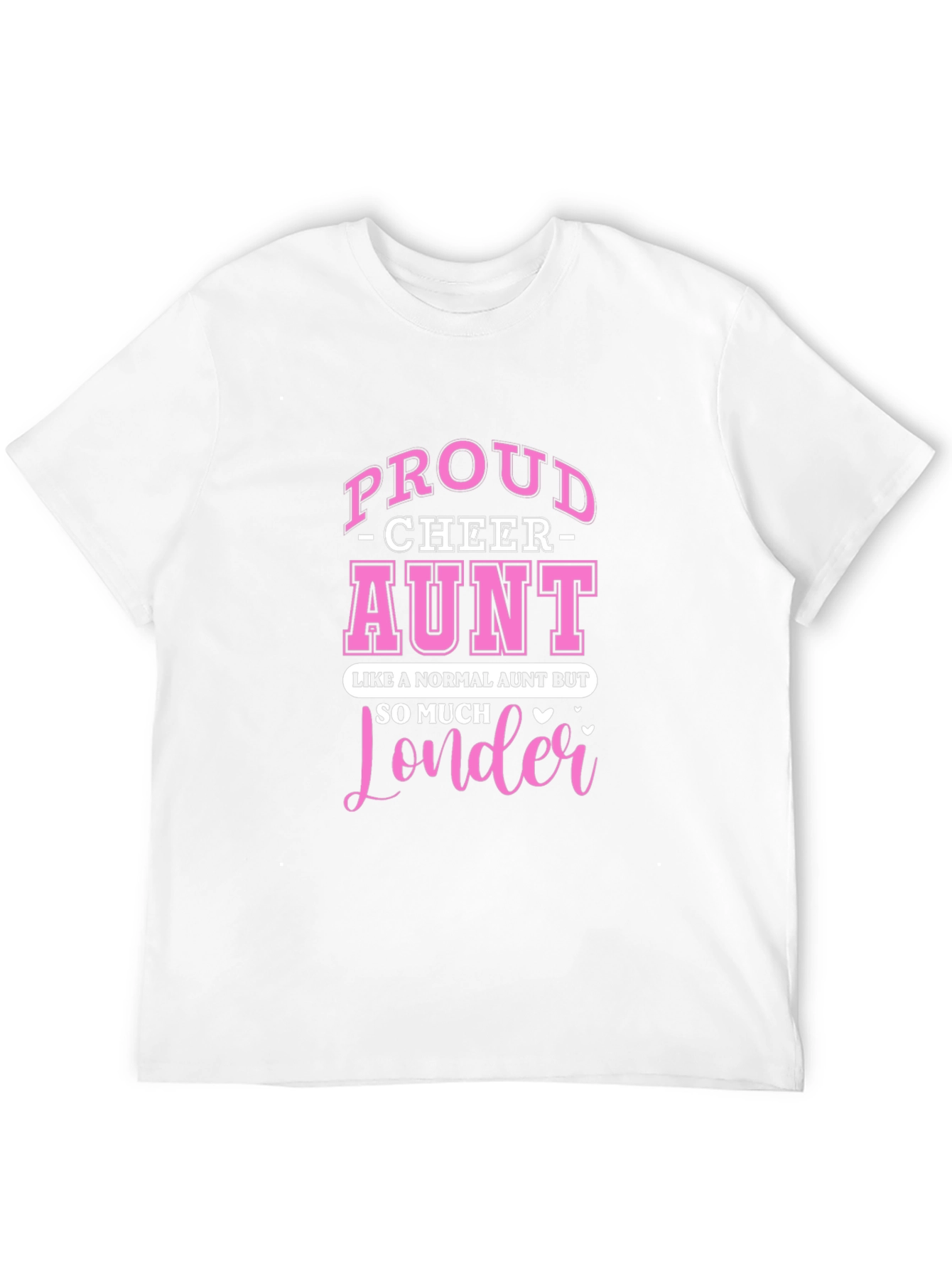 Proud Cheer Aunt Black T-Shirt