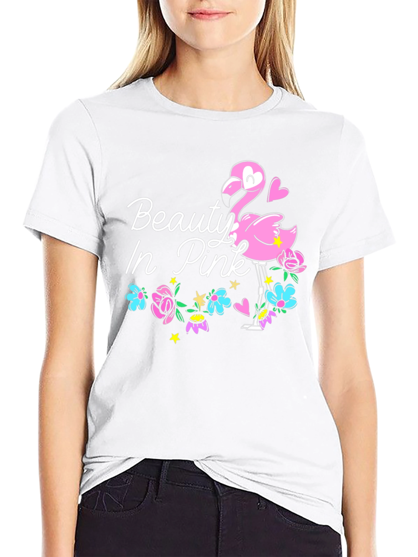 Beauty In Pink Flamingo Graphic Tee