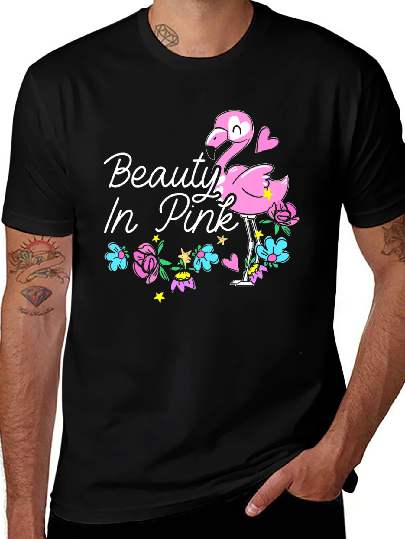 Beauty In Pink Flamingo Graphic Tee