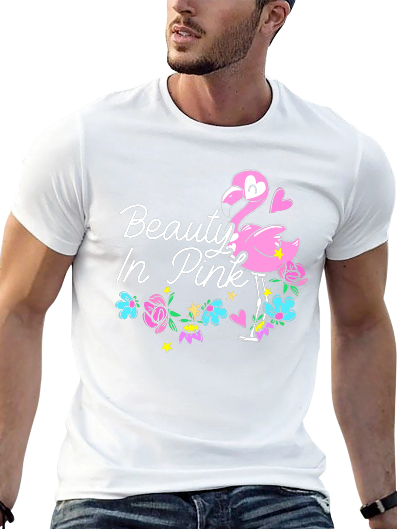 Beauty In Pink Flamingo Graphic Tee