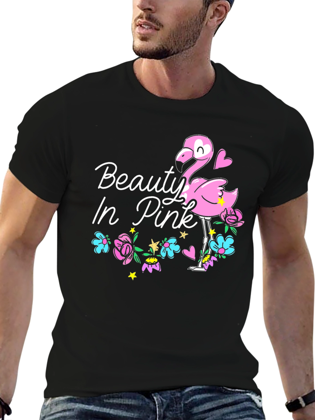 Beauty In Pink Flamingo Graphic Tee