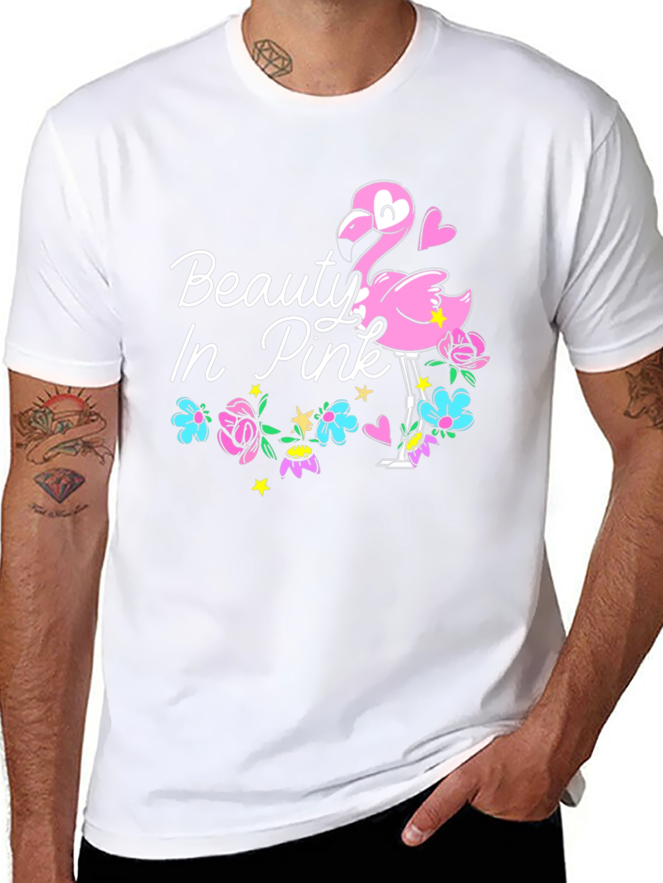 Beauty In Pink Flamingo Graphic Tee