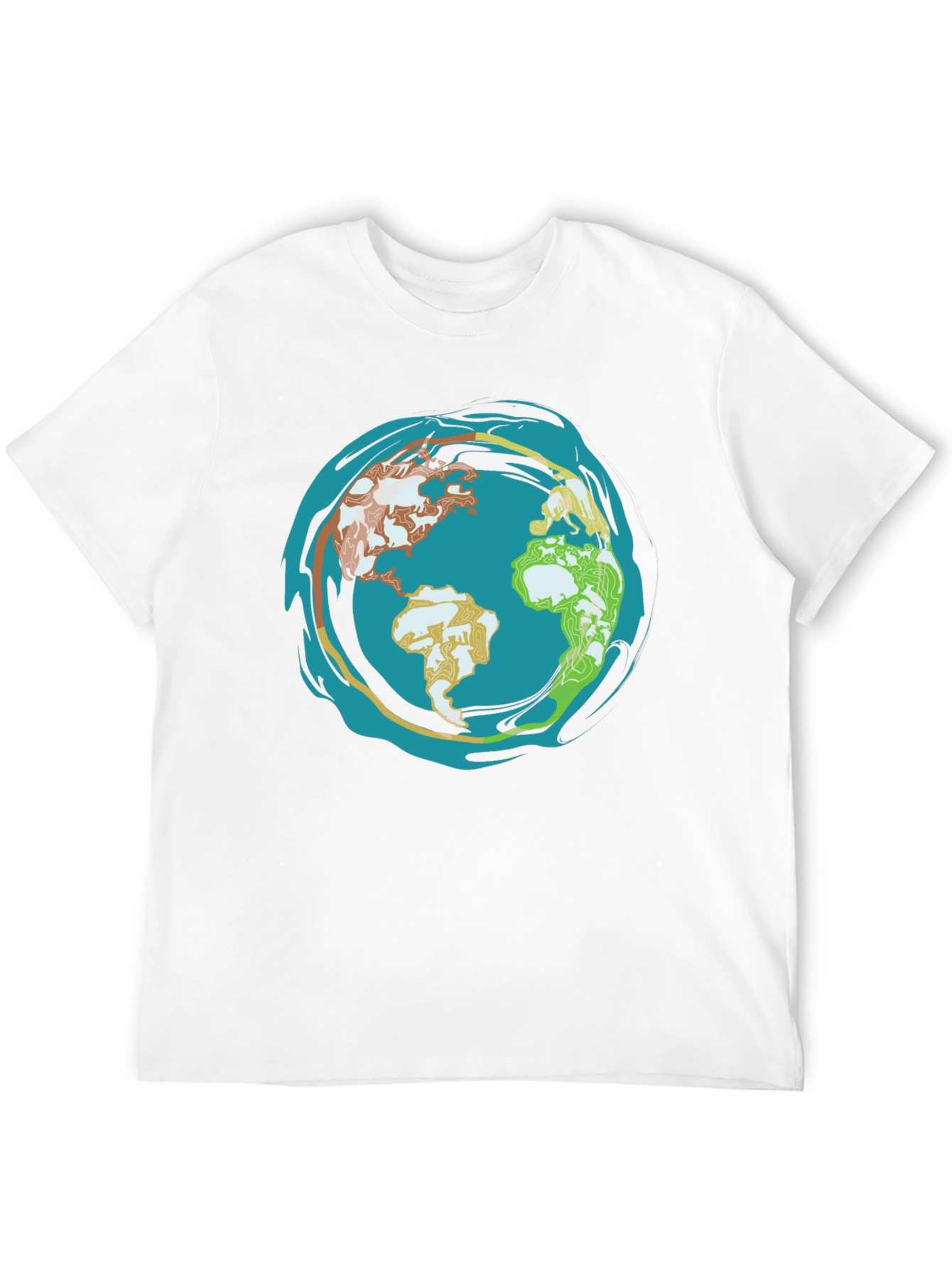 Earth Graphic T-Shirt - Global Design Black Tee