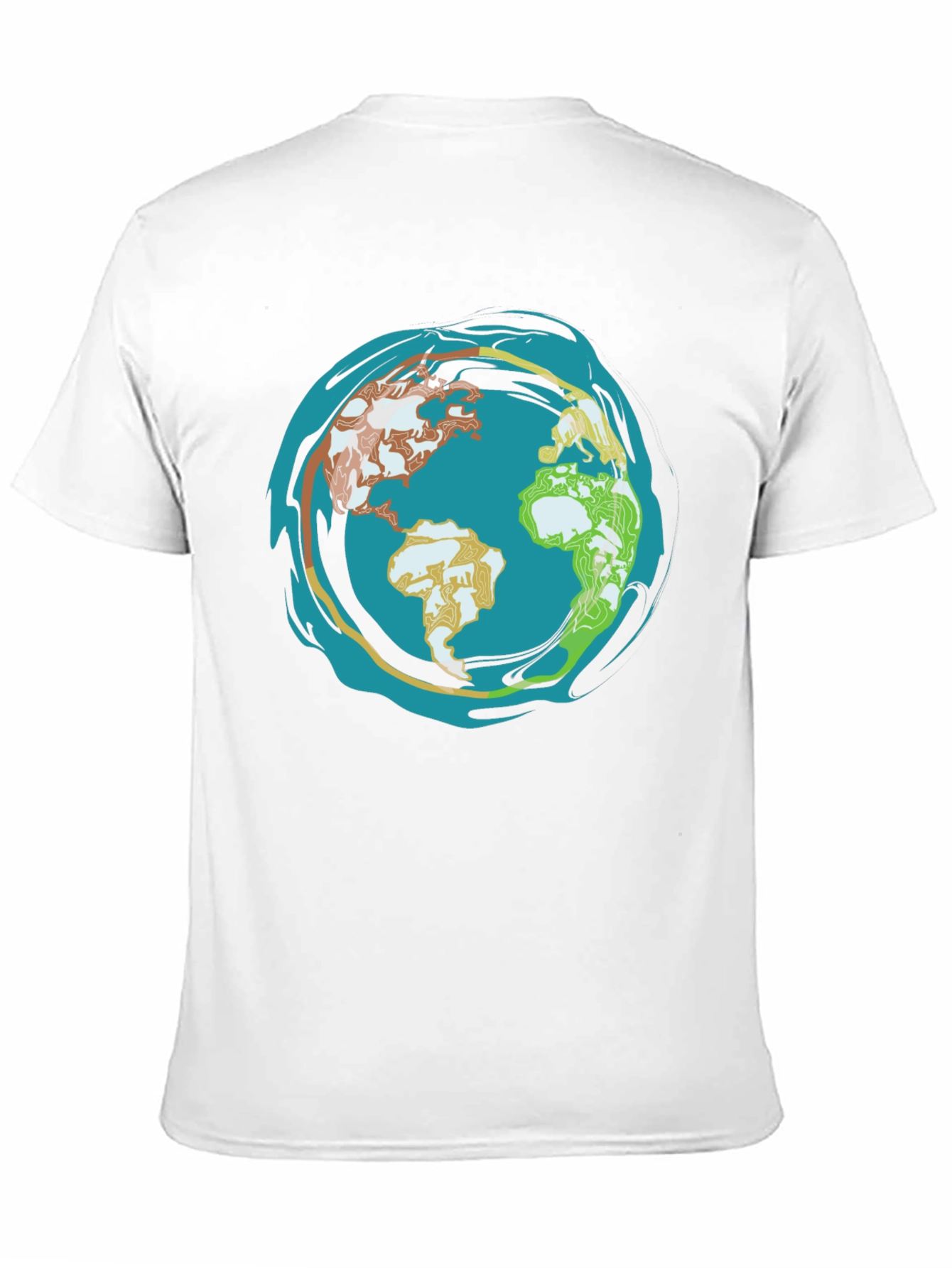 Earth Graphic T-Shirt - Global Design Black Tee