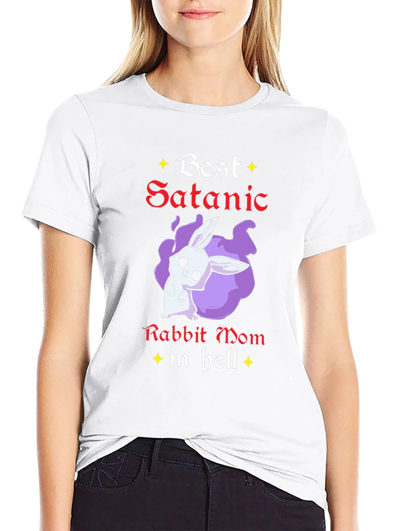 Best Satanic Rabbit Mom in Hell Graphic T-Shirt