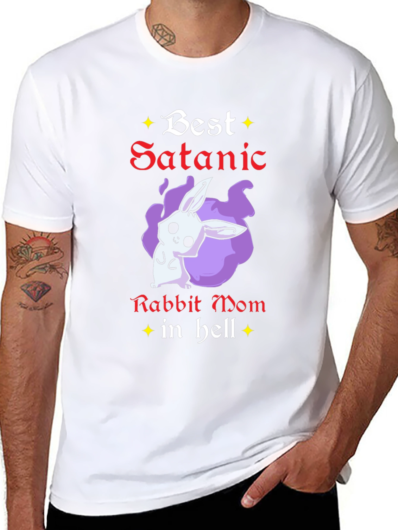 Best Satanic Rabbit Mom in Hell Graphic T-Shirt
