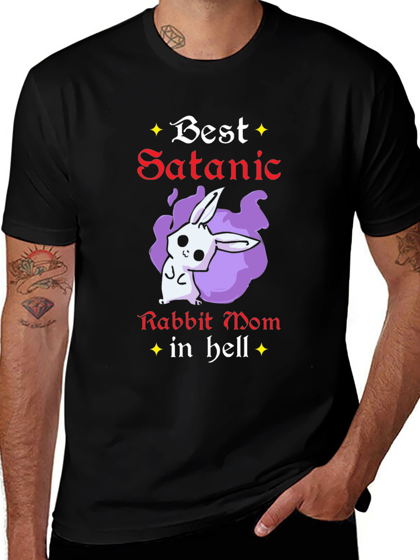 Best Satanic Rabbit Mom in Hell Graphic T-Shirt