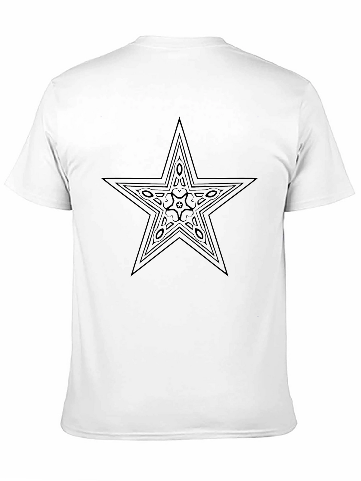 Mens Black Star Graphic T-Shirt