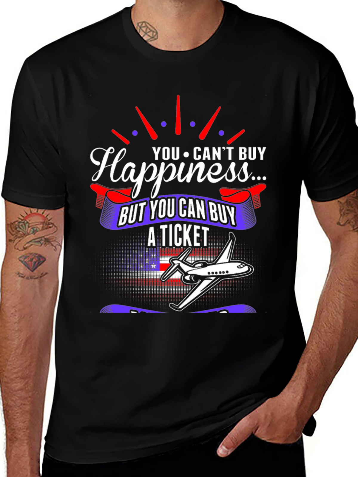 Happiness Ticket T-Shirt - Travel Lovers Apparel
