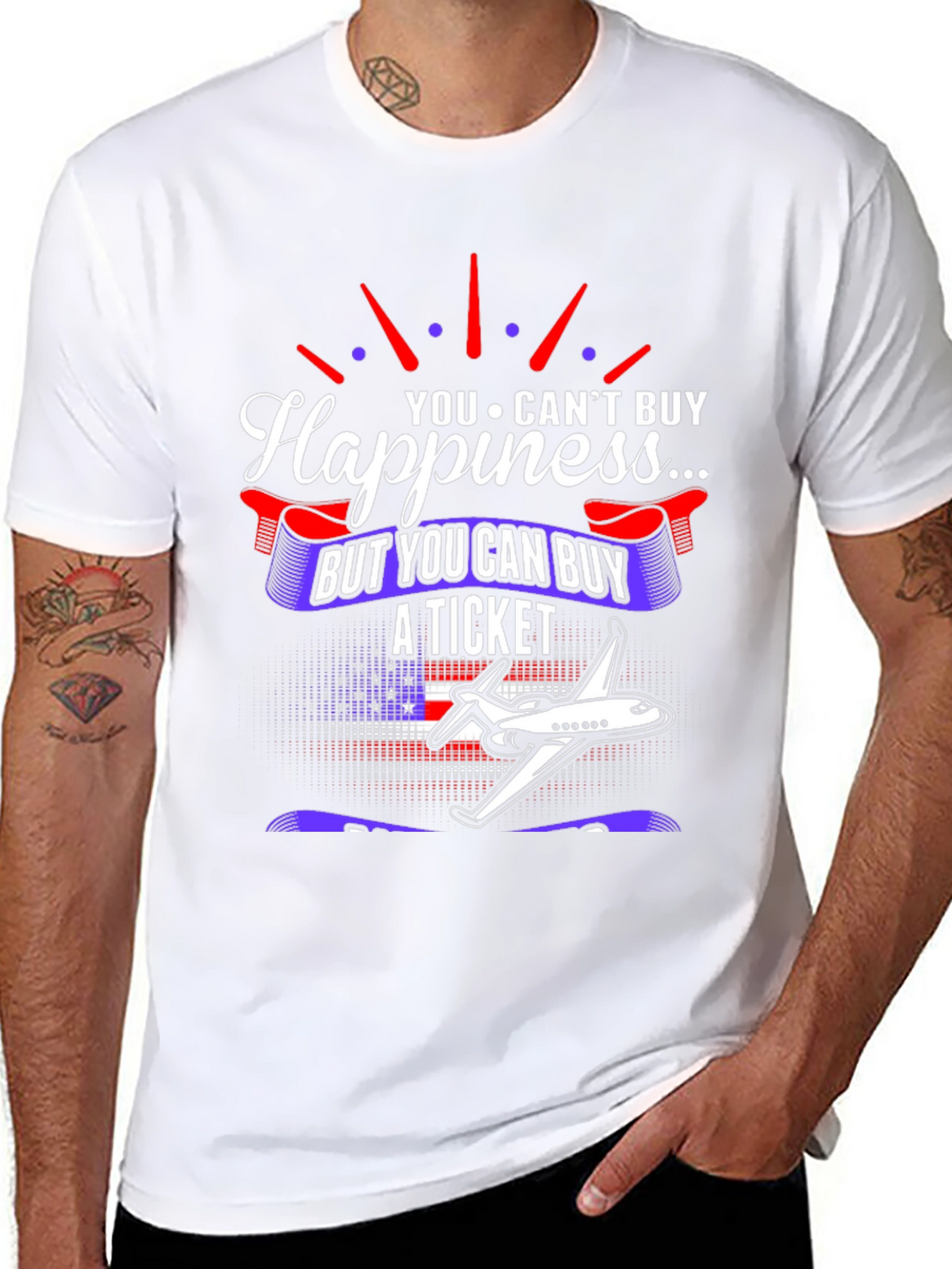 Happiness Ticket T-Shirt - Travel Lovers Apparel