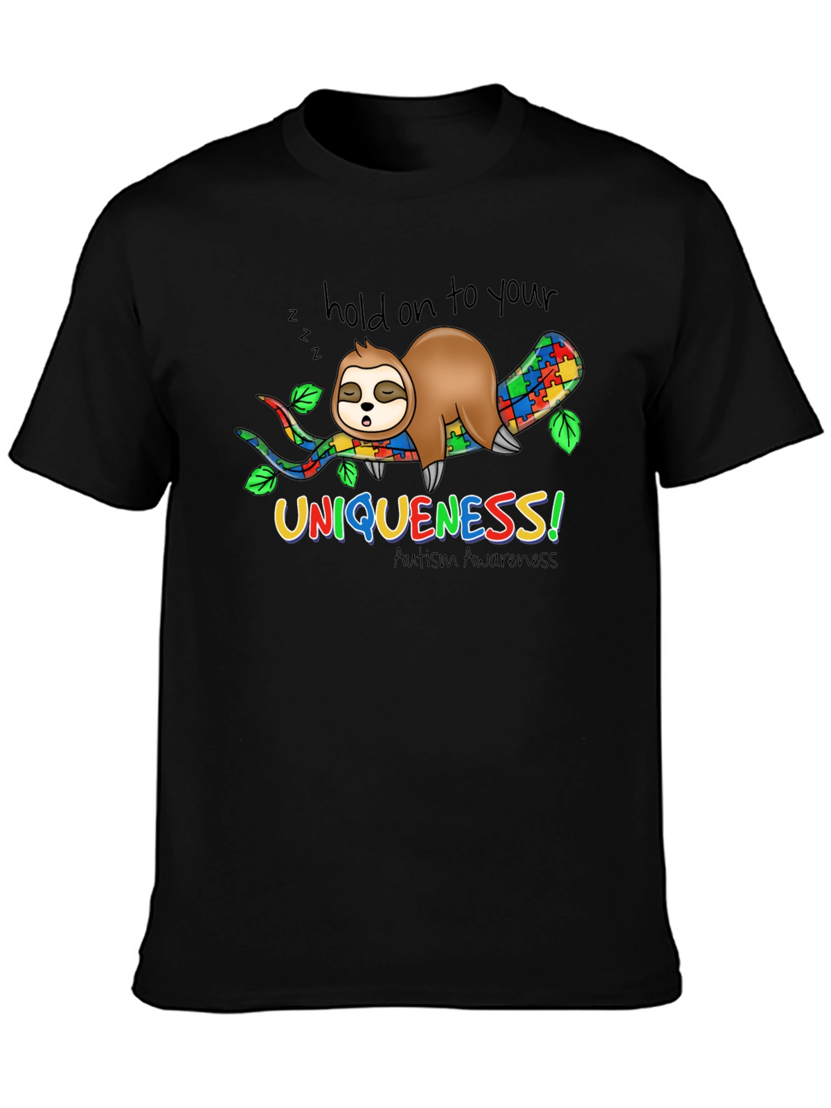 Uniqueness Autism Awareness Sloth T-Shirt