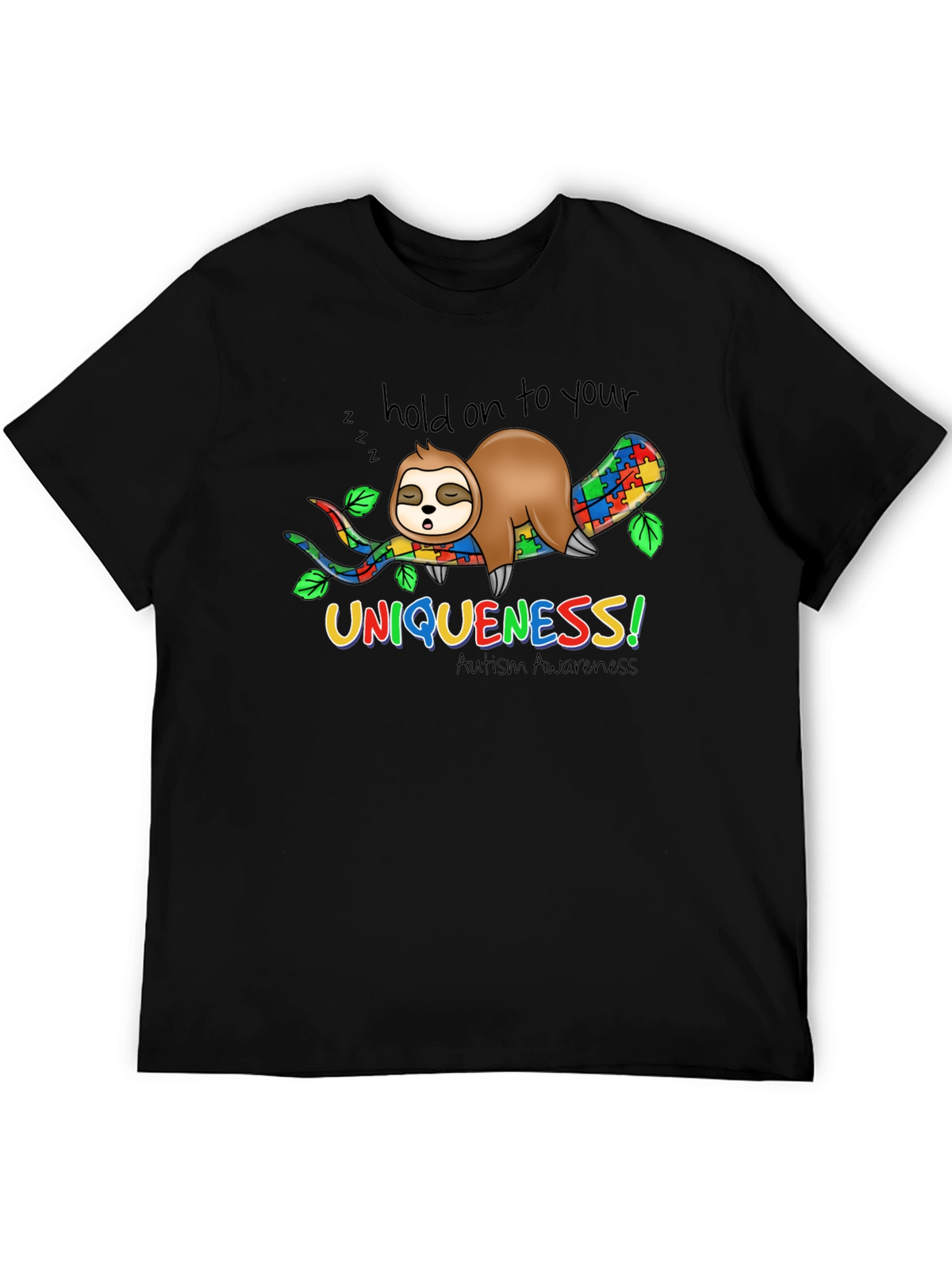 Uniqueness Autism Awareness Sloth T-Shirt