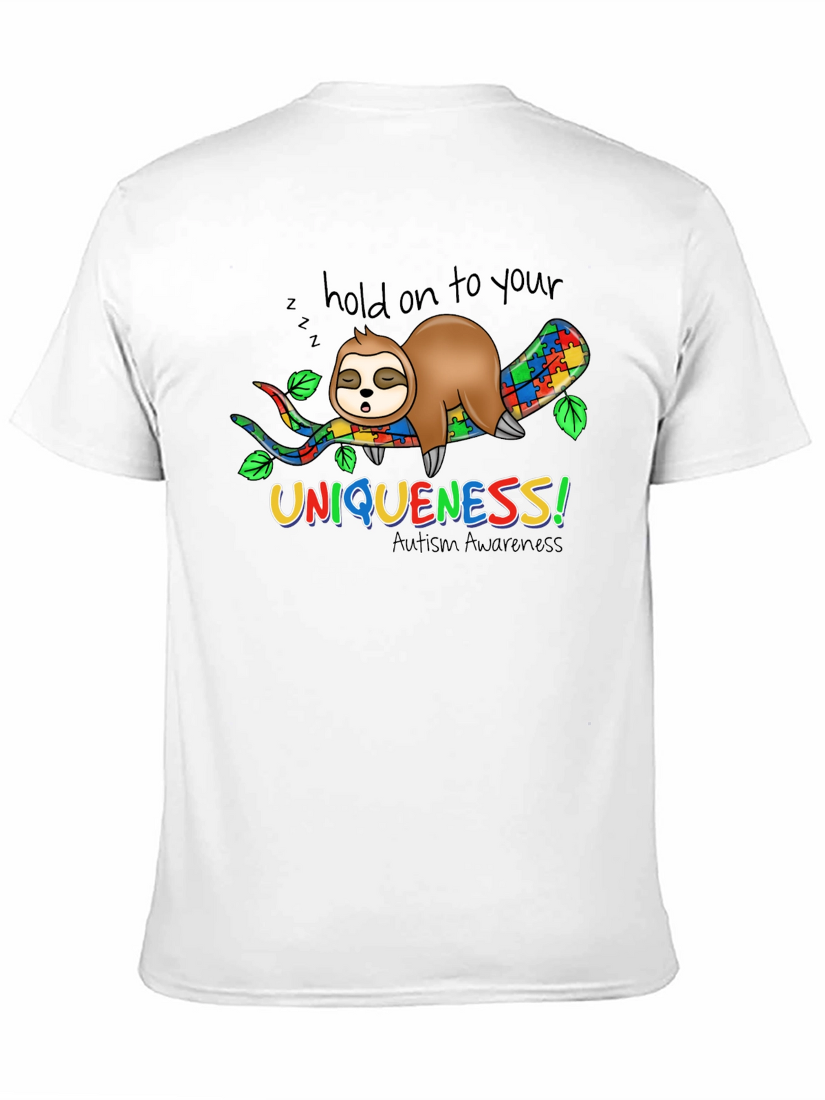Uniqueness Autism Awareness Sloth T-Shirt