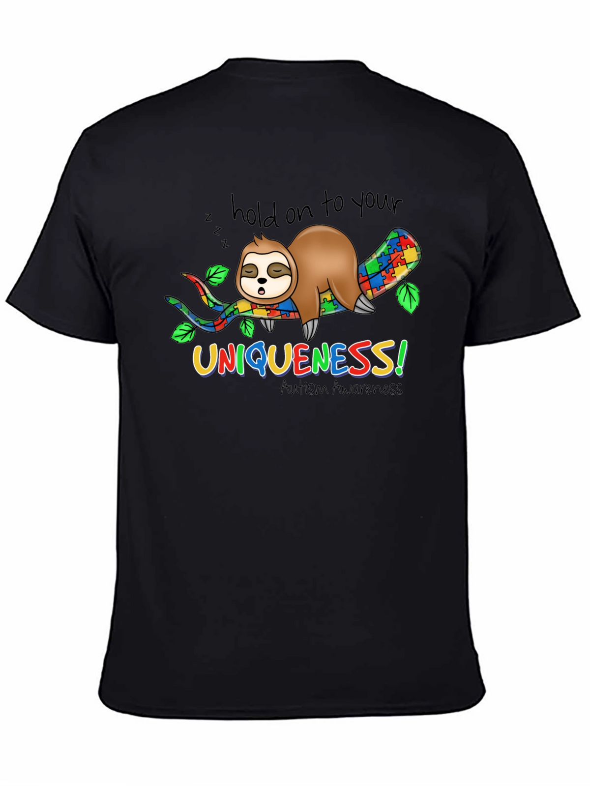 Uniqueness Autism Awareness Sloth T-Shirt