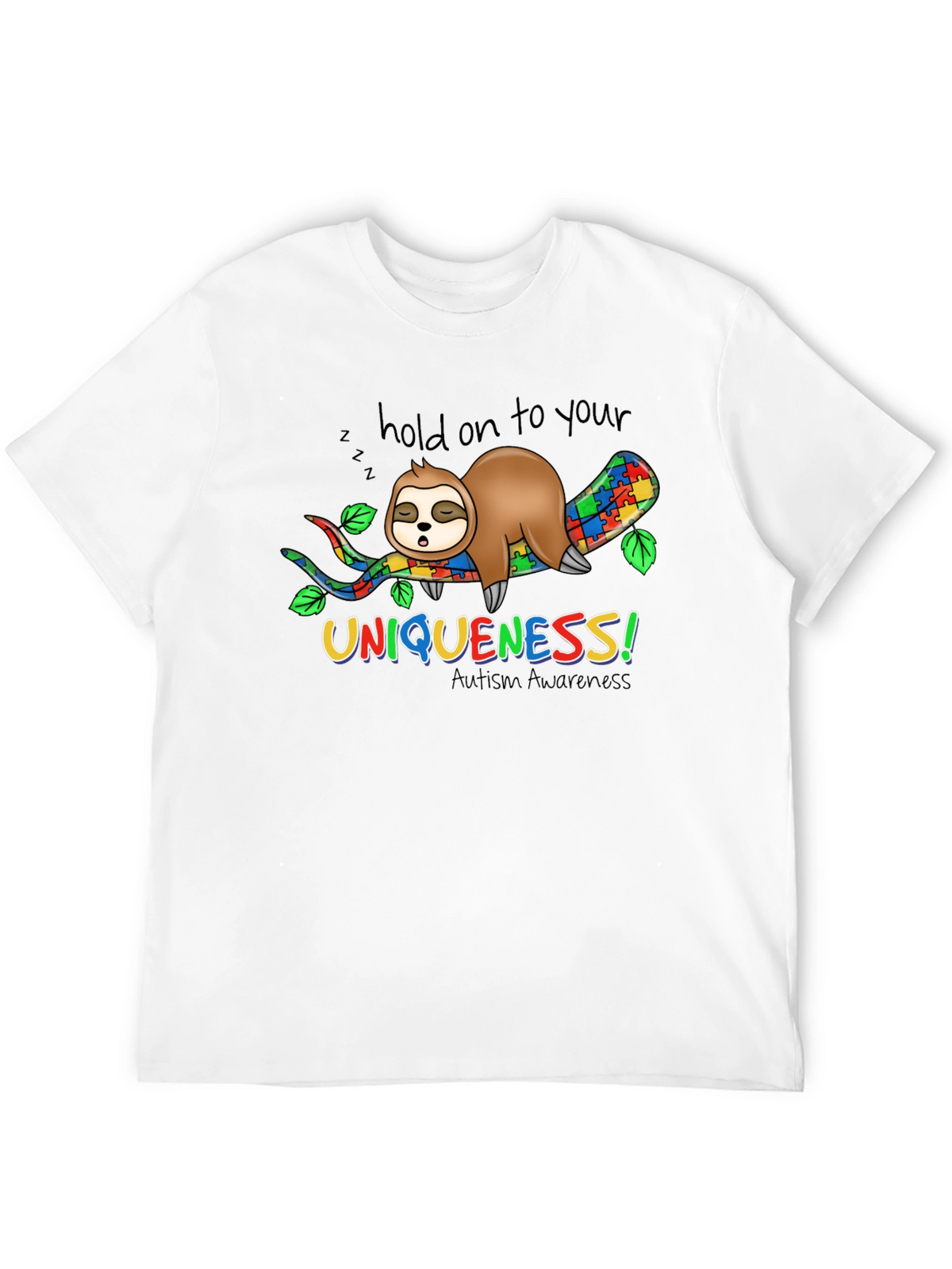 Uniqueness Autism Awareness Sloth T-Shirt
