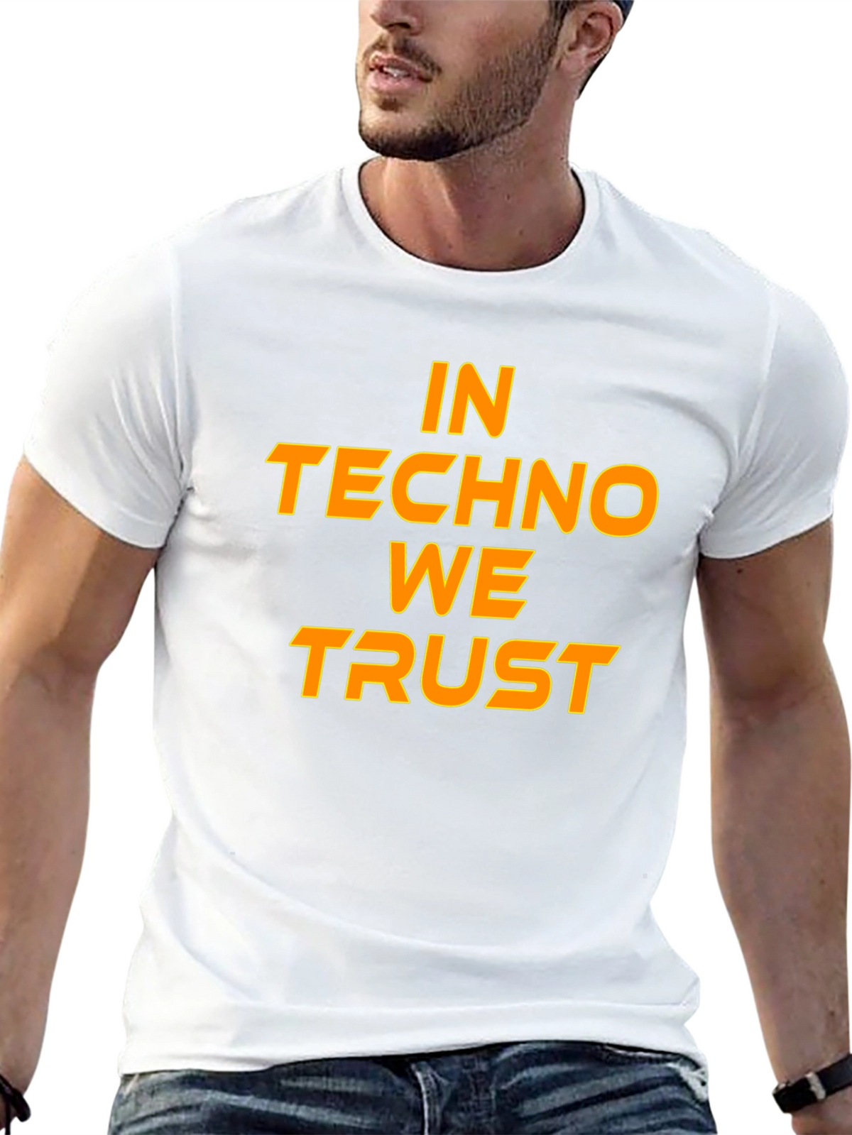 In Techno We Trust Black T-Shirt